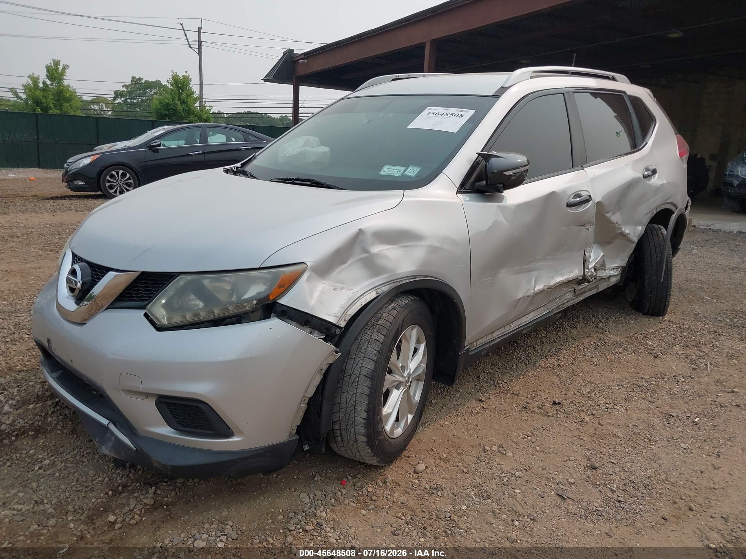 2015 Nissan Rogue Sv Gray vin: 5N1AT2MV8FC927036