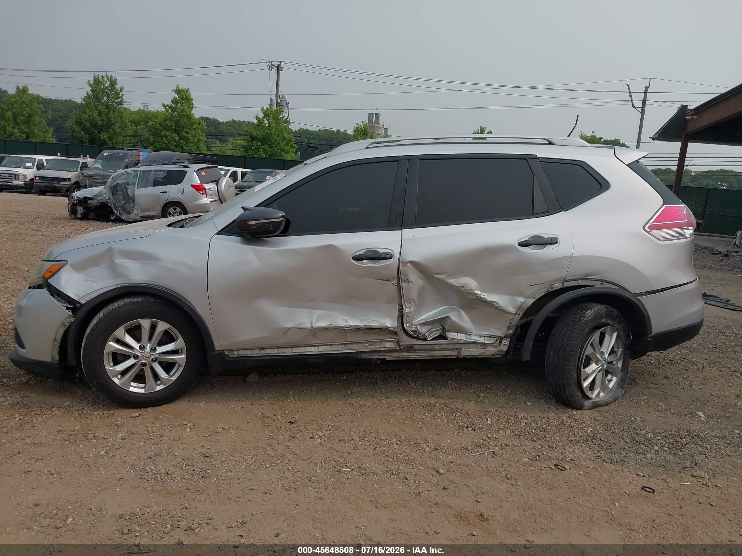 2015 Nissan Rogue Sv Gray vin: 5N1AT2MV8FC927036