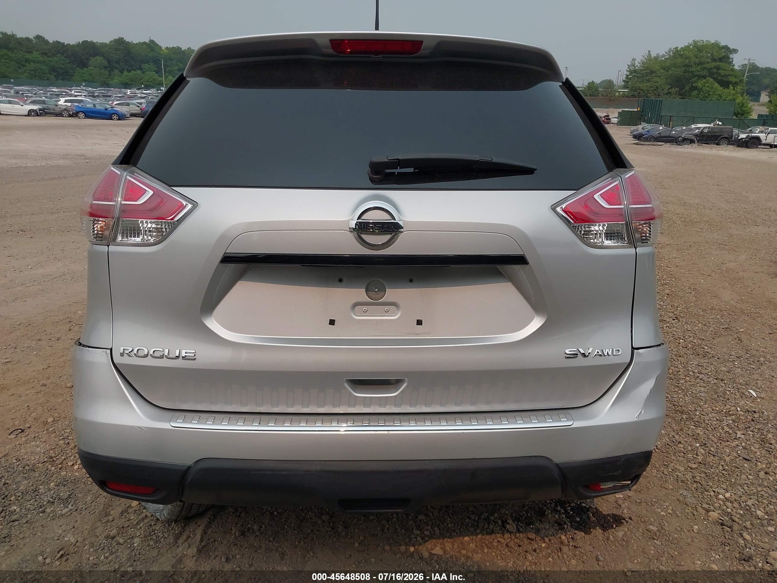 2015 Nissan Rogue Sv Gray vin: 5N1AT2MV8FC927036