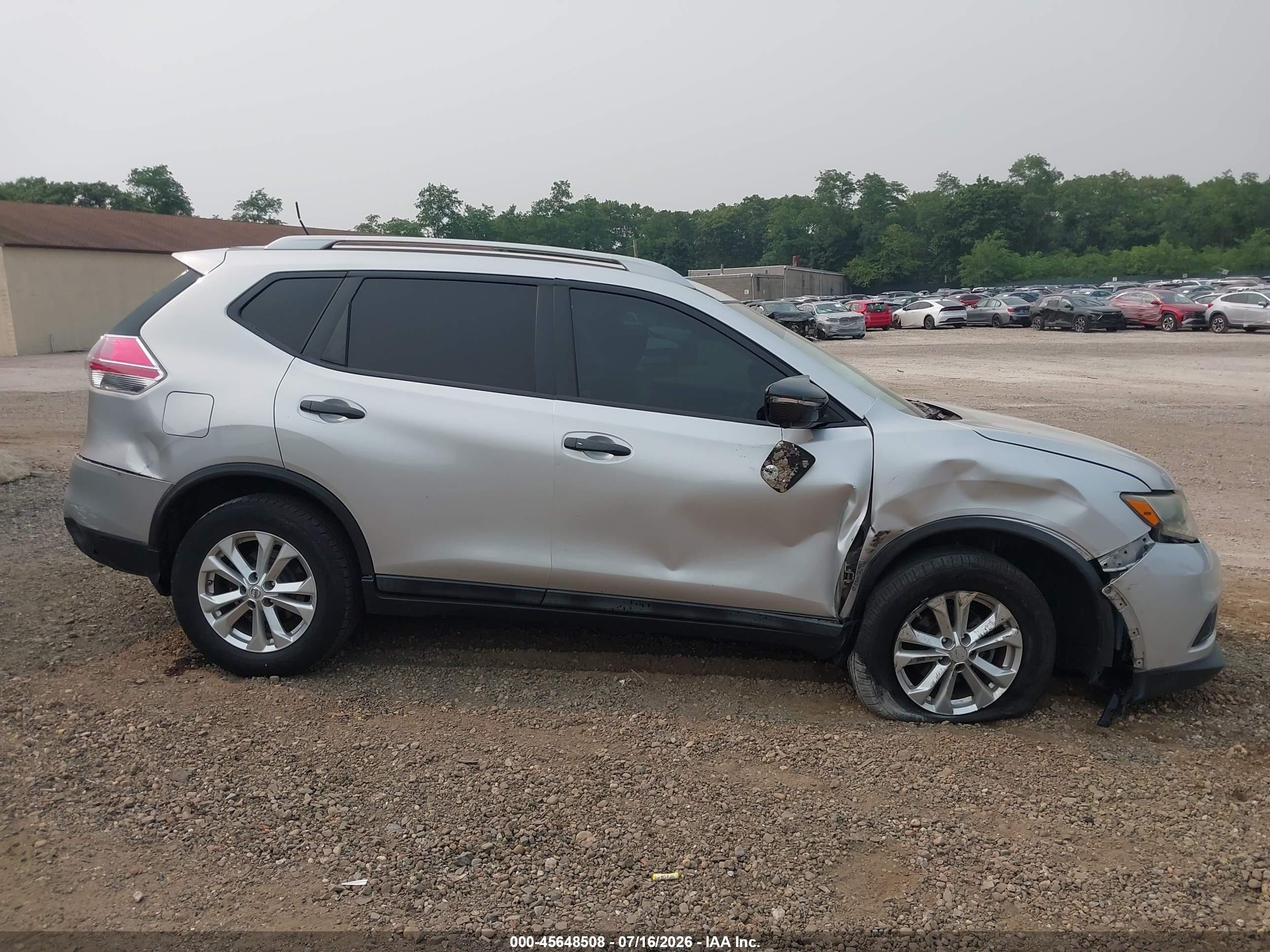 2015 Nissan Rogue Sv Gray vin: 5N1AT2MV8FC927036