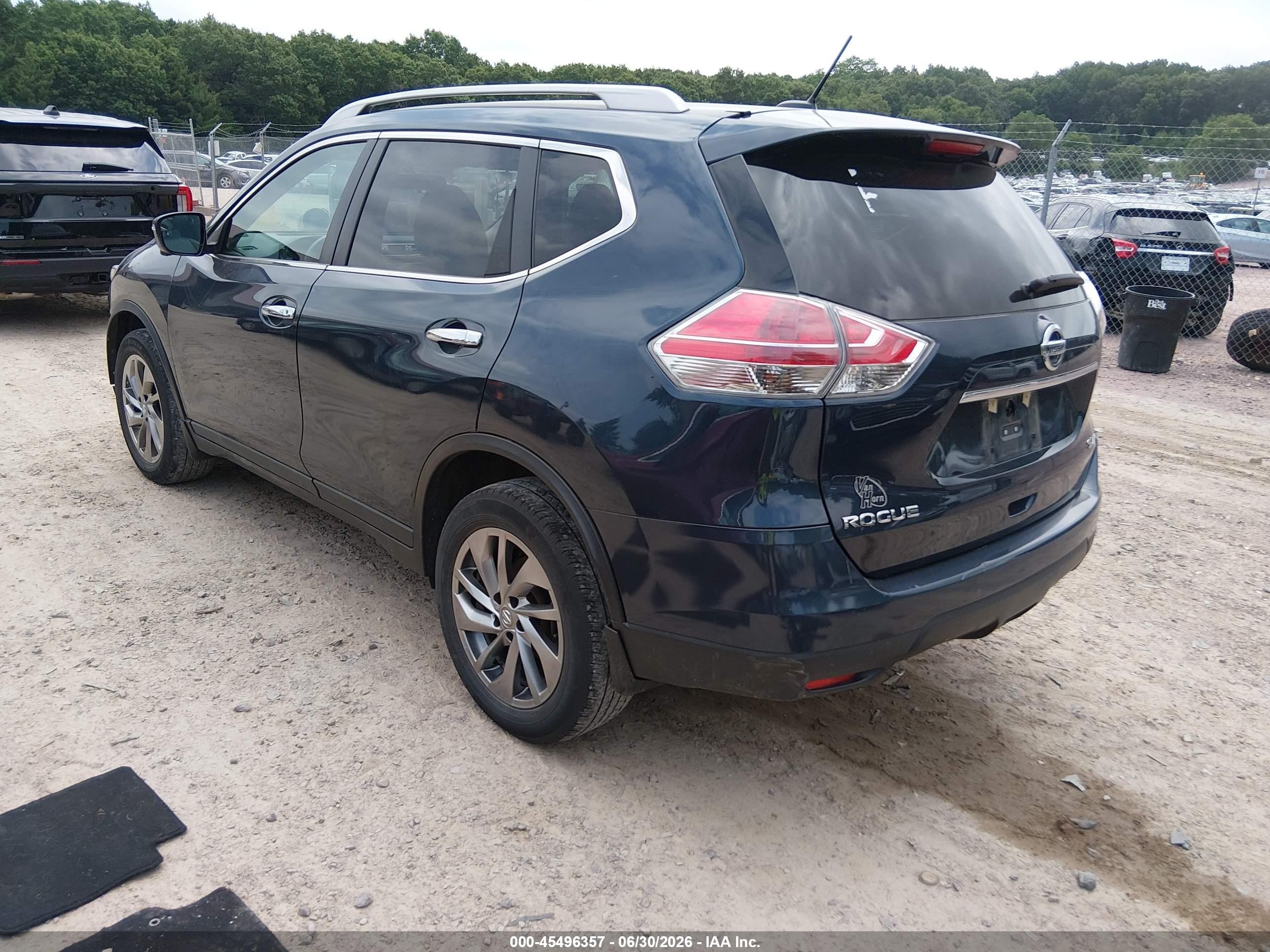 2015 Nissan Rogue S/sl/sv Dark Blue vin: 5N1AT2MV8FC889081