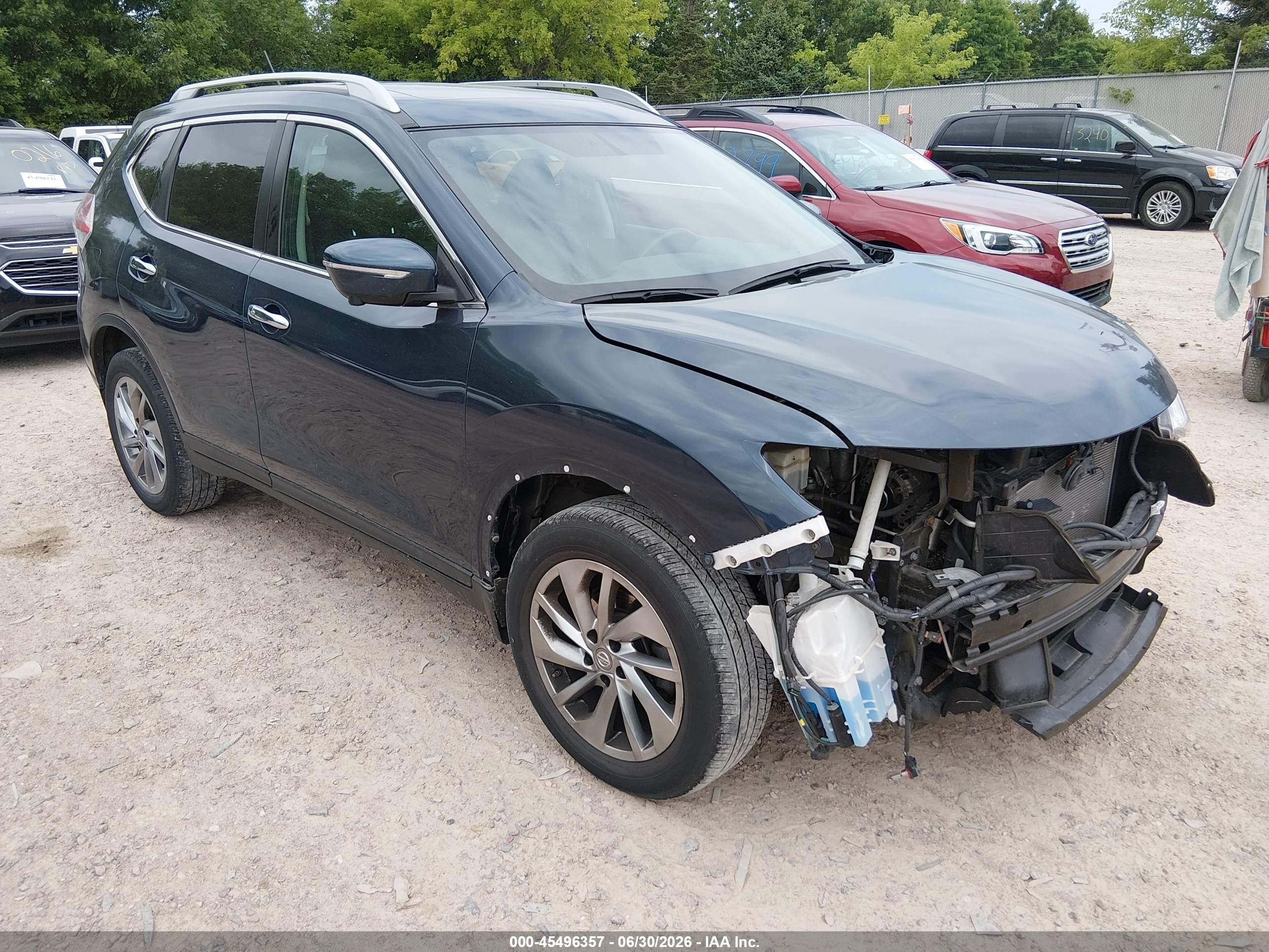 2015 Nissan Rogue S/sl/sv Dark Blue vin: 5N1AT2MV8FC889081