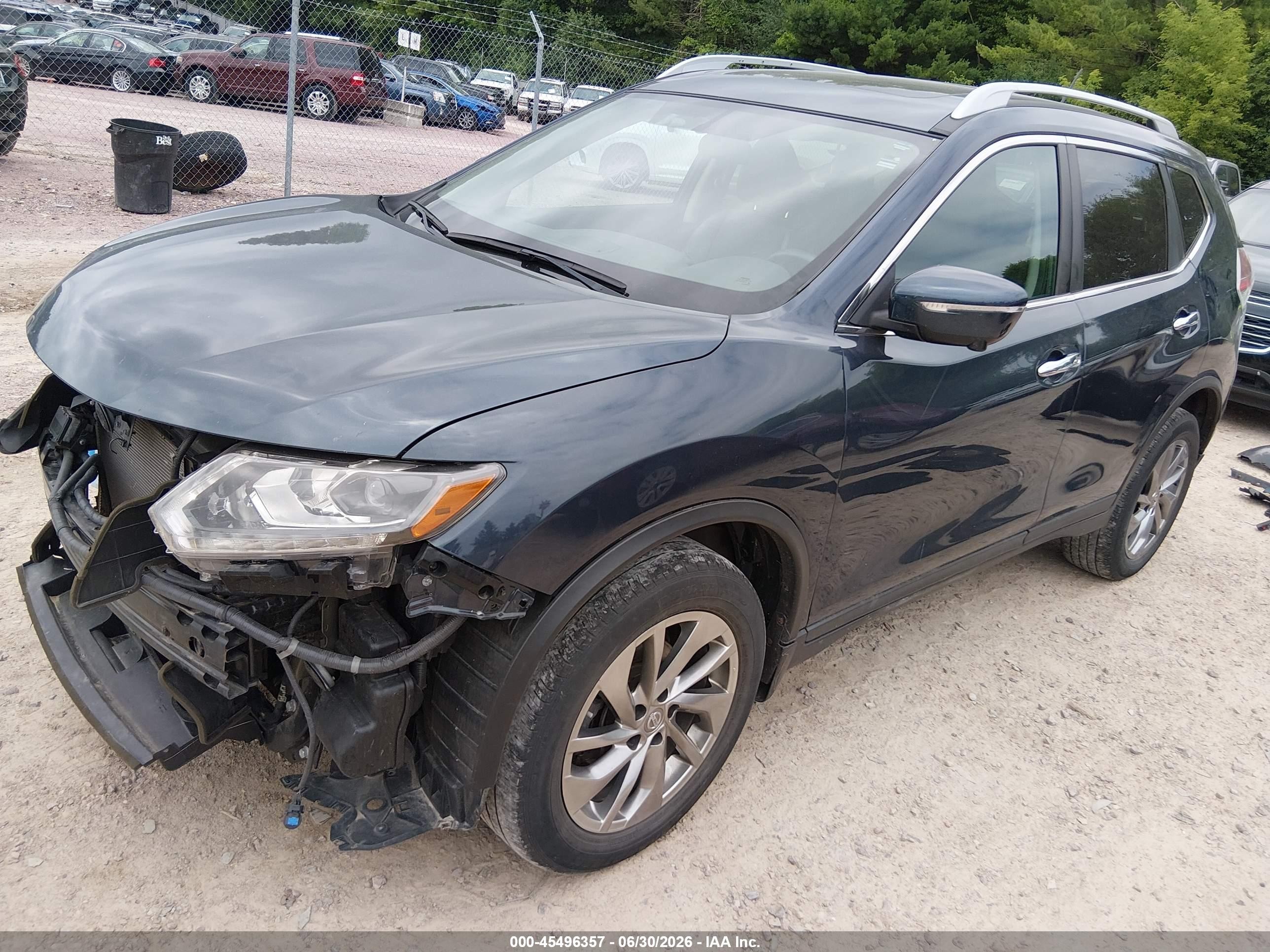 2015 Nissan Rogue S/sl/sv Dark Blue vin: 5N1AT2MV8FC889081