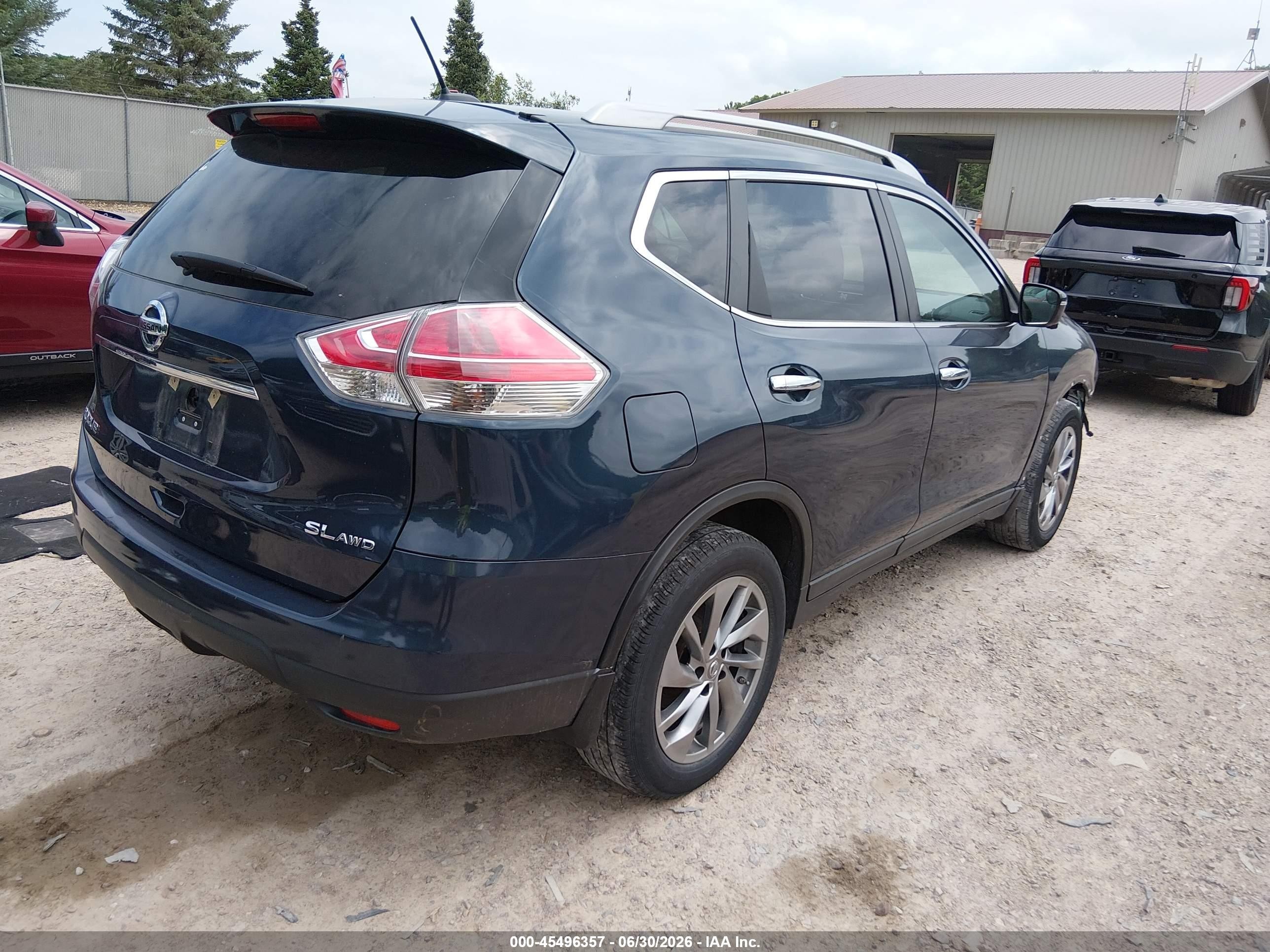 2015 Nissan Rogue S/sl/sv Dark Blue vin: 5N1AT2MV8FC889081