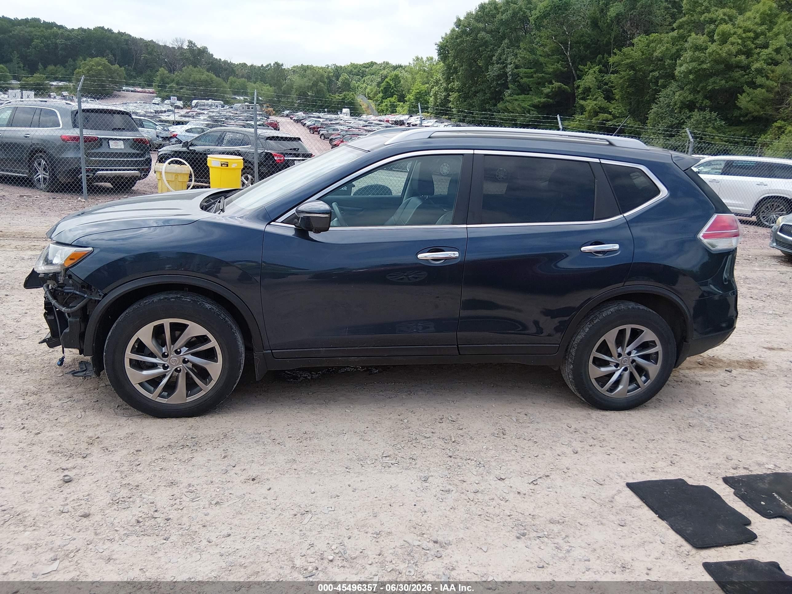 2015 Nissan Rogue S/sl/sv Dark Blue vin: 5N1AT2MV8FC889081