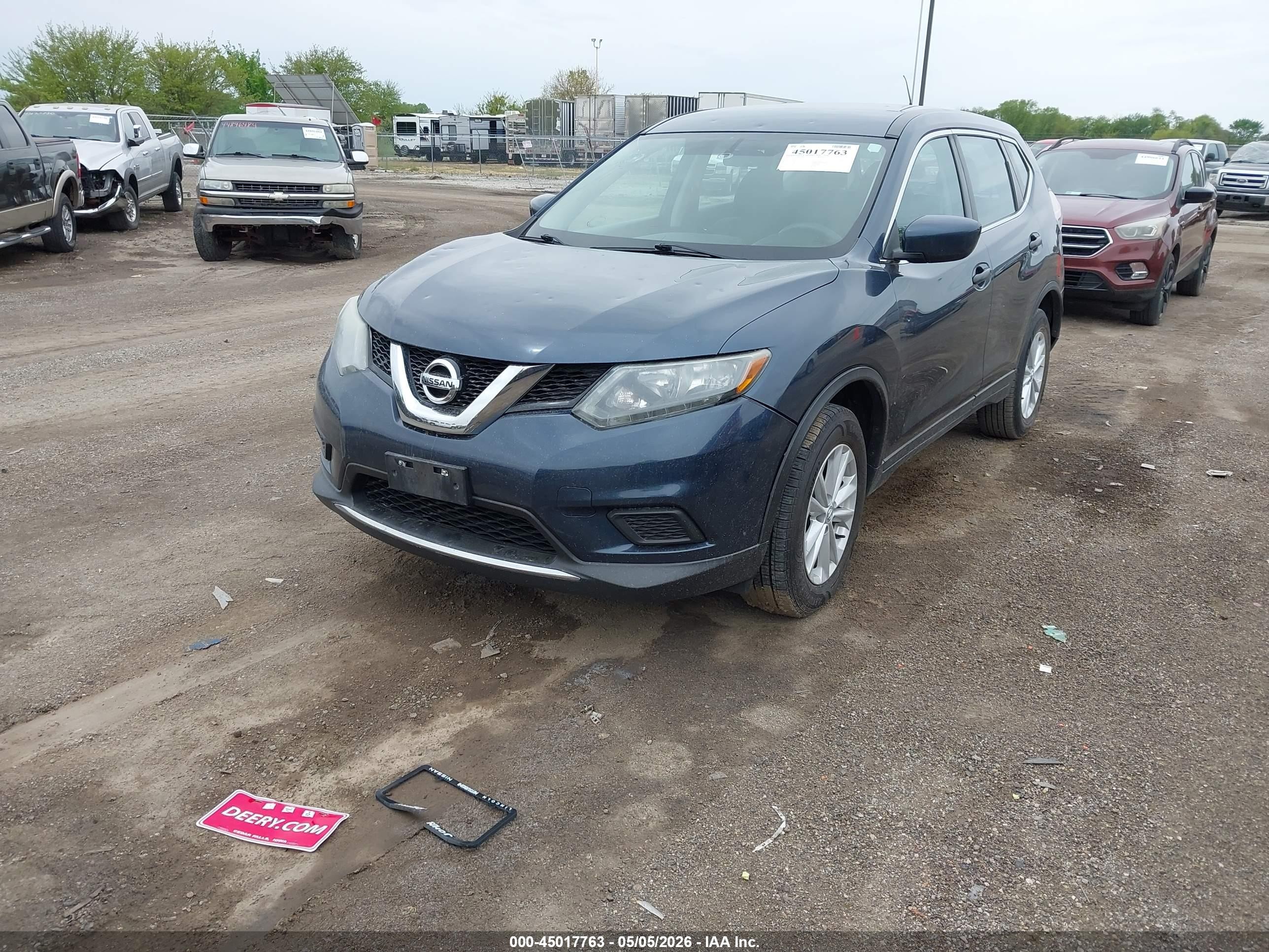 2016 Nissan Rogue S/sl/sv Синий vin: 5N1AT2MV8GC764650