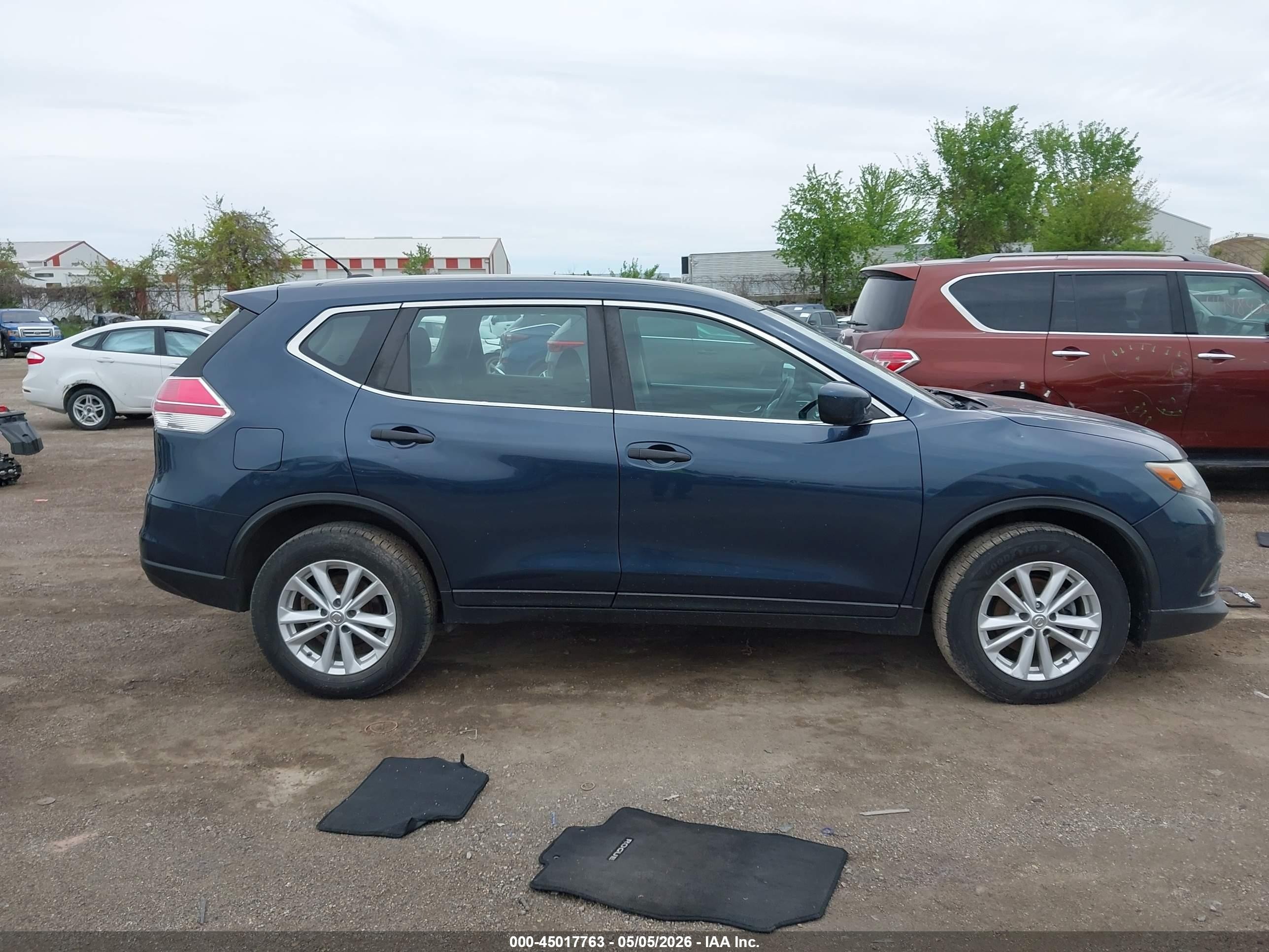 2016 Nissan Rogue S/sl/sv Синий vin: 5N1AT2MV8GC764650
