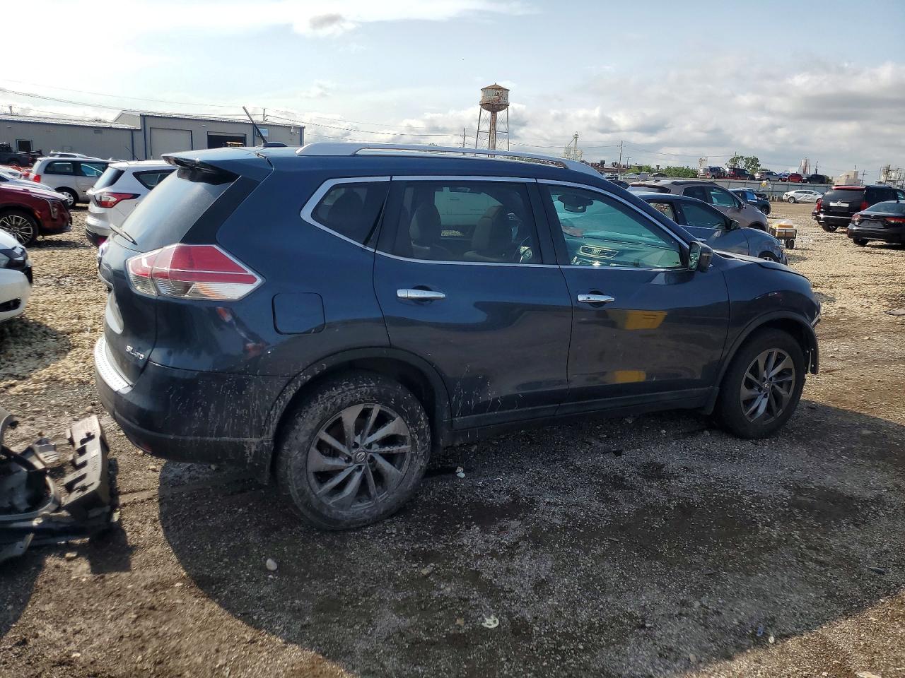 2016 Nissan Rogue Sl Blue vin: 5N1AT2MV8GC835202