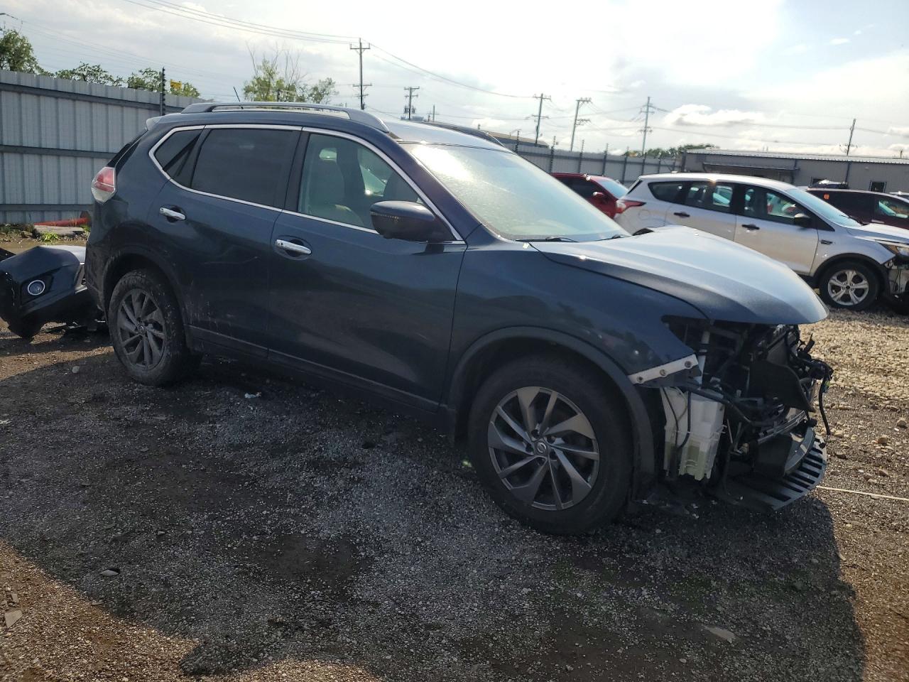 2016 Nissan Rogue Sl Blue vin: 5N1AT2MV8GC835202