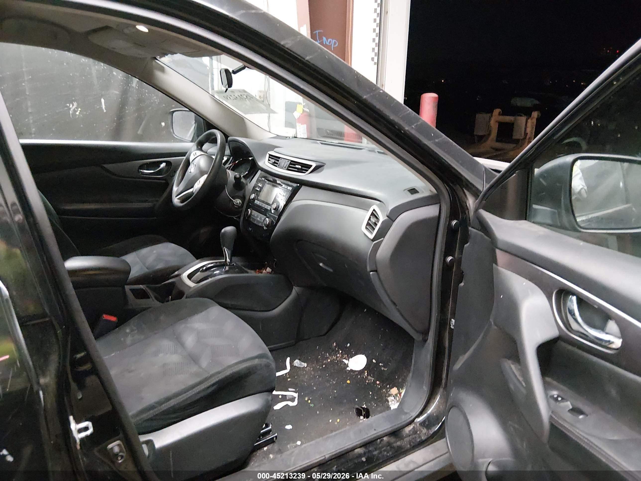 2016 Nissan Rogue S Black vin: 5N1AT2MV8GC876459