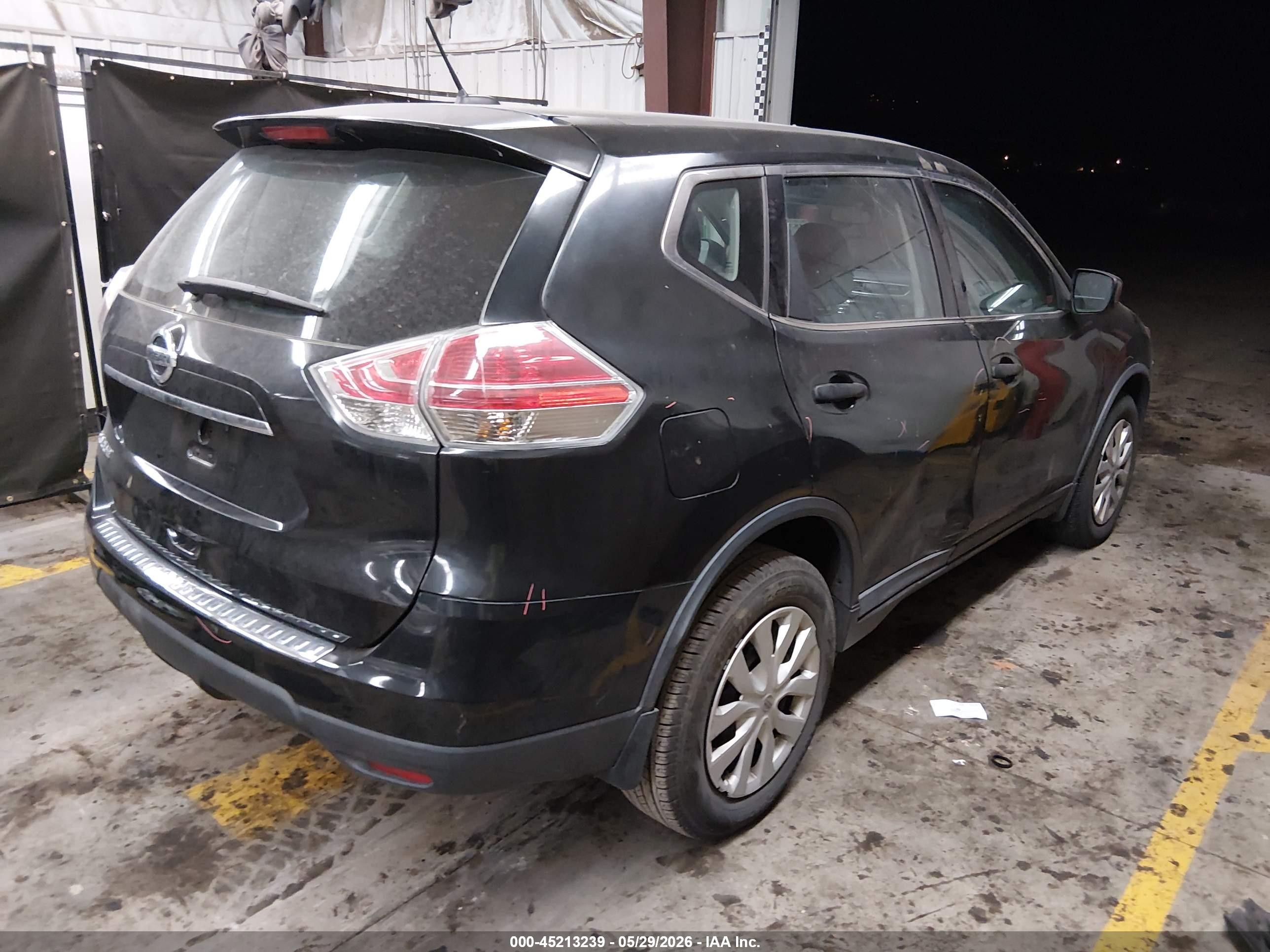 2016 Nissan Rogue S Black vin: 5N1AT2MV8GC876459