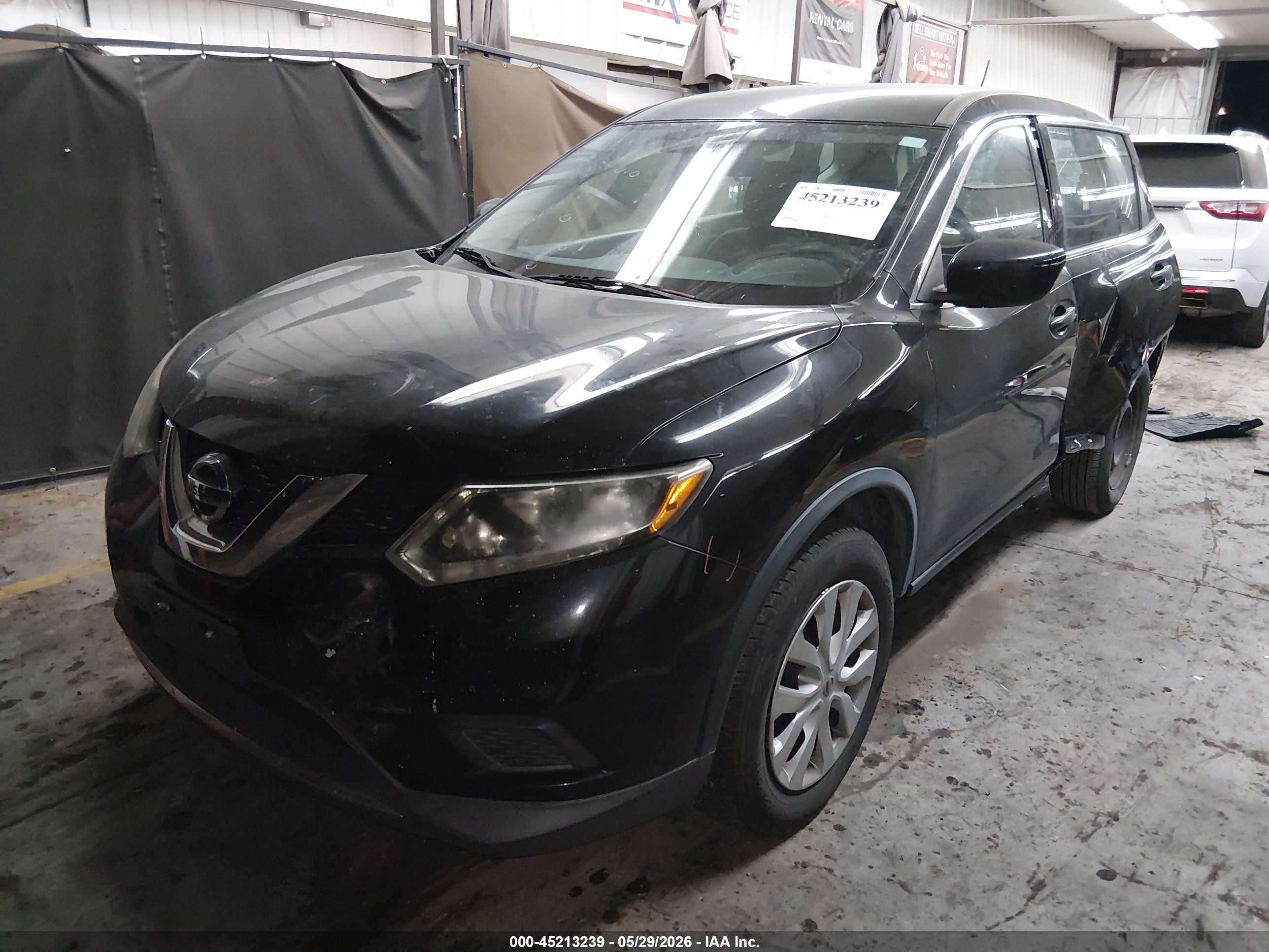 2016 Nissan Rogue S Black vin: 5N1AT2MV8GC876459