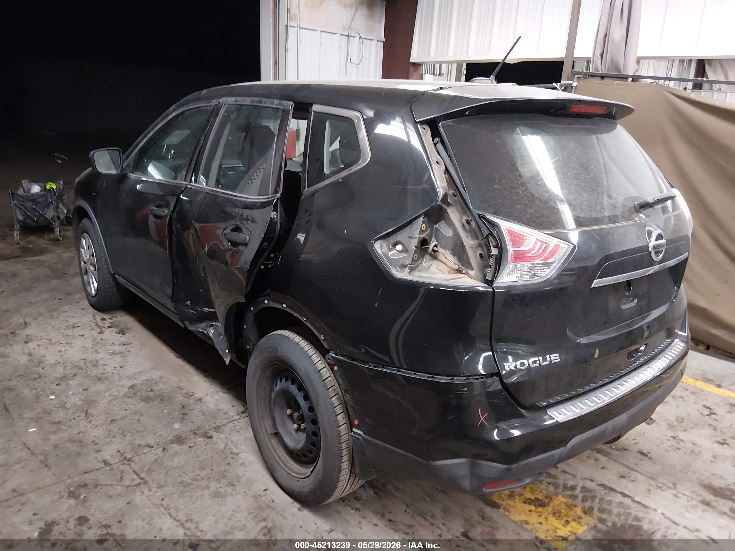 2016 Nissan Rogue S Black vin: 5N1AT2MV8GC876459