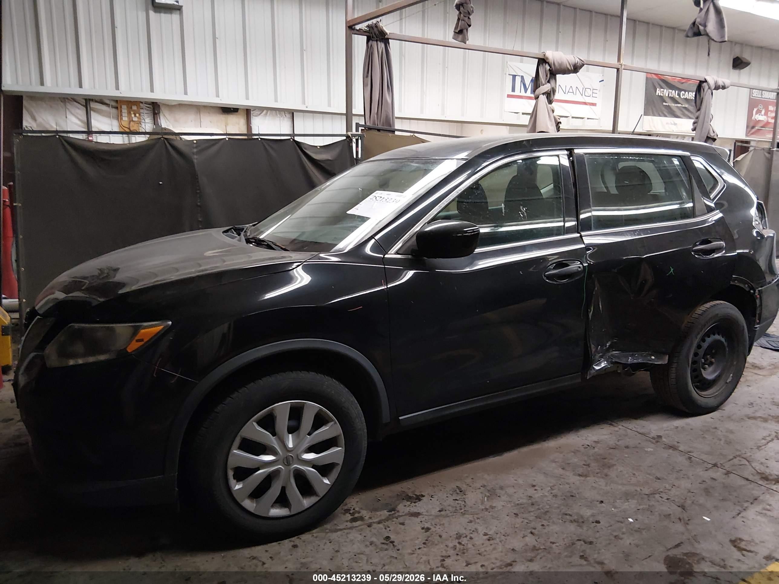 2016 Nissan Rogue S Black vin: 5N1AT2MV8GC876459