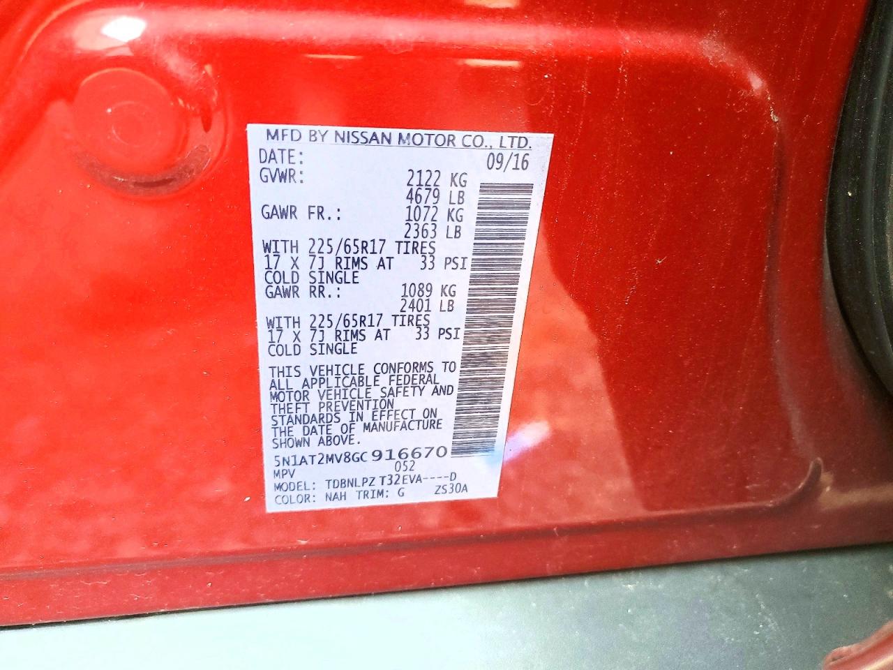 2016 Nissan Rogue S Maroon vin: 5N1AT2MV8GC916670