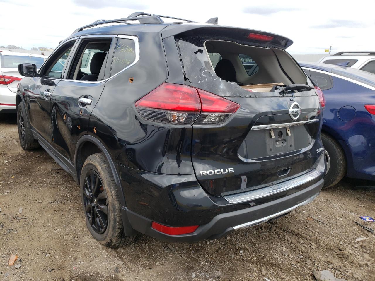 2017 Nissan Rogue Sv Black vin: 5N1AT2MV8HC820085