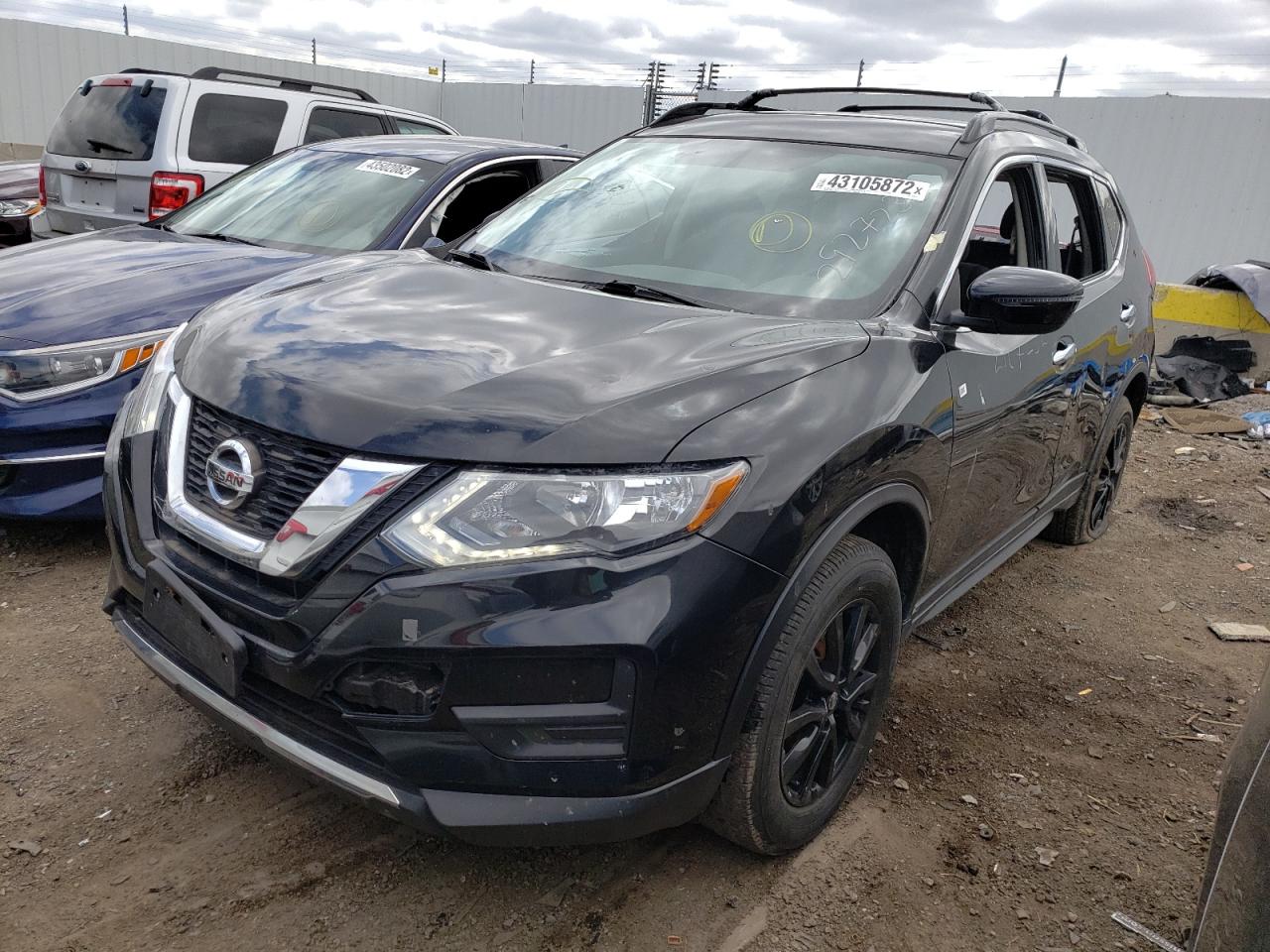 2017 Nissan Rogue Sv Black vin: 5N1AT2MV8HC820085
