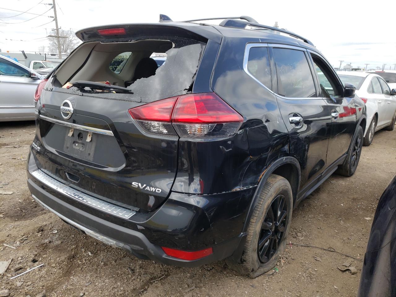 2017 Nissan Rogue Sv Black vin: 5N1AT2MV8HC820085