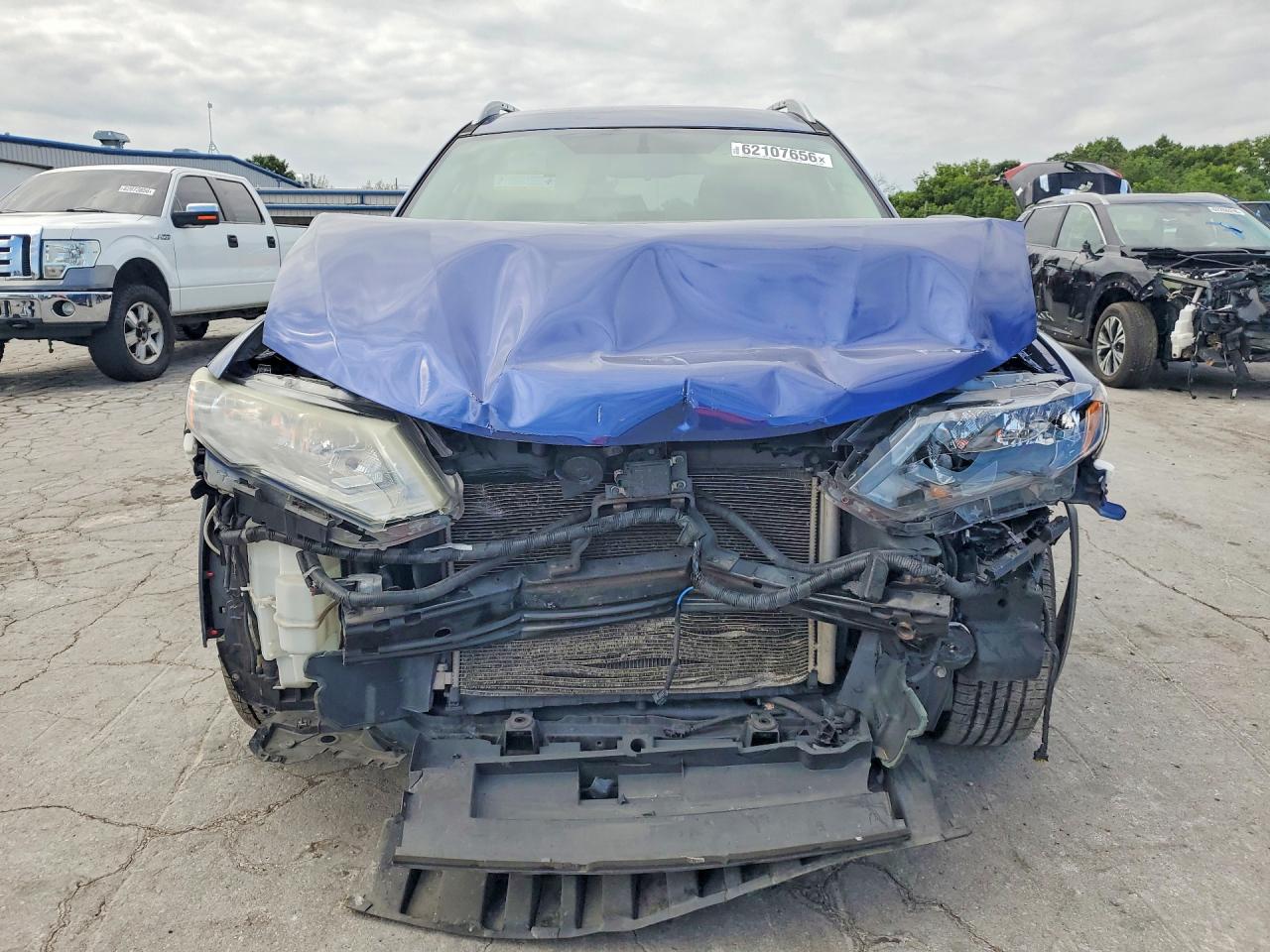 2017 Nissan Rogue Sv Blue vin: 5N1AT2MV8HC869609