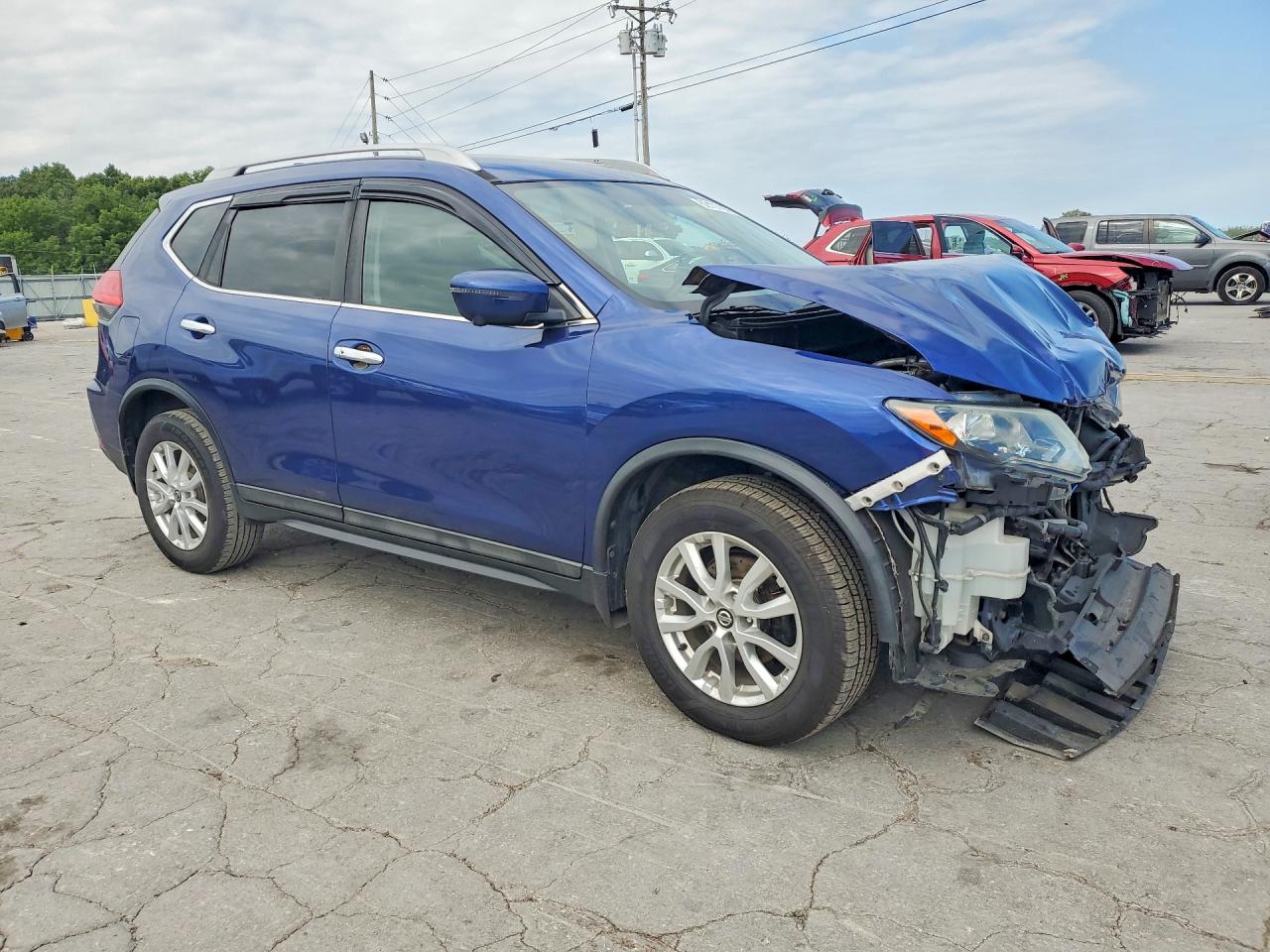 2017 Nissan Rogue Sv Blue vin: 5N1AT2MV8HC869609