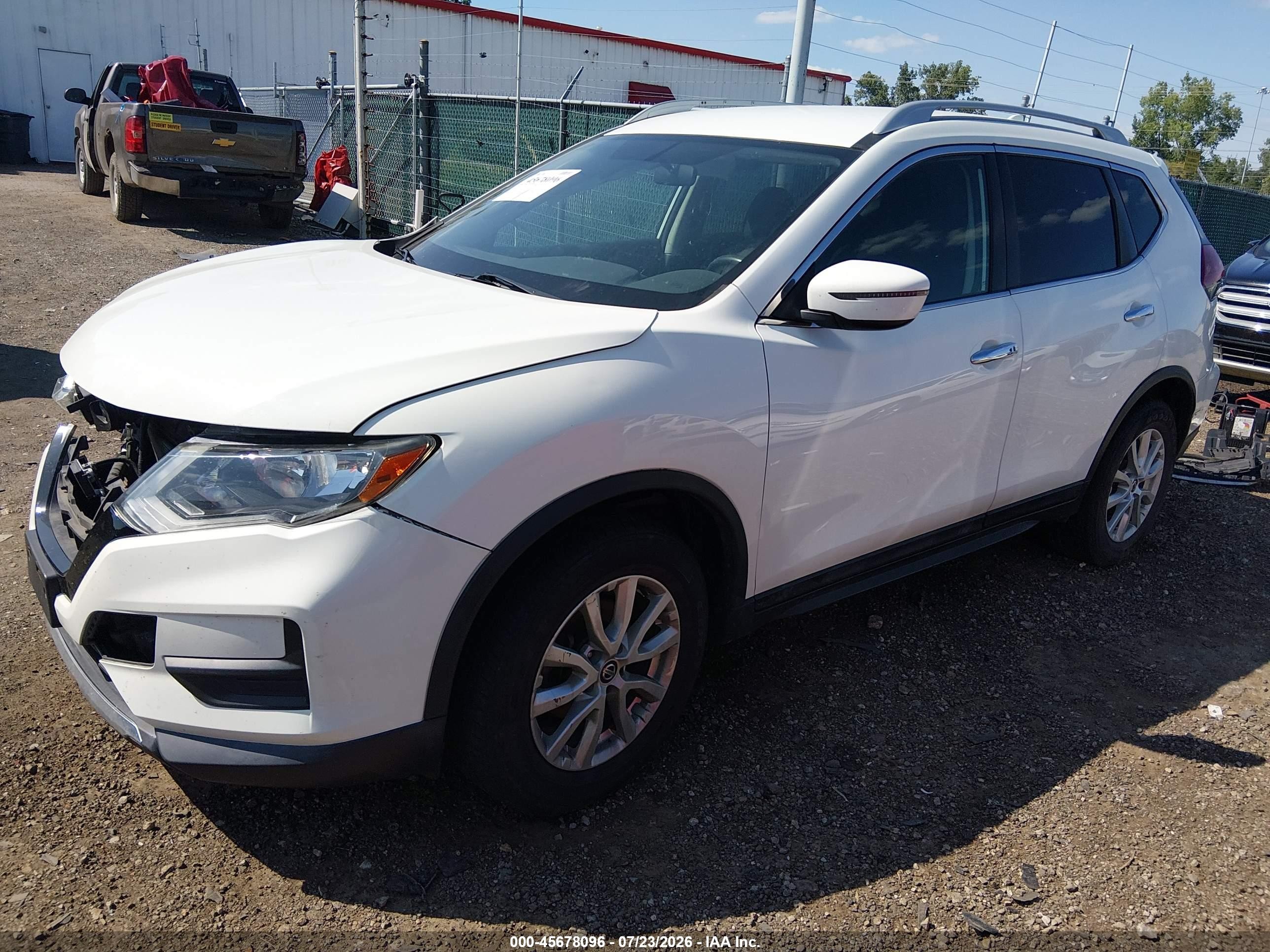 2018 Nissan Rogue Sv White vin: 5N1AT2MV8JC780807