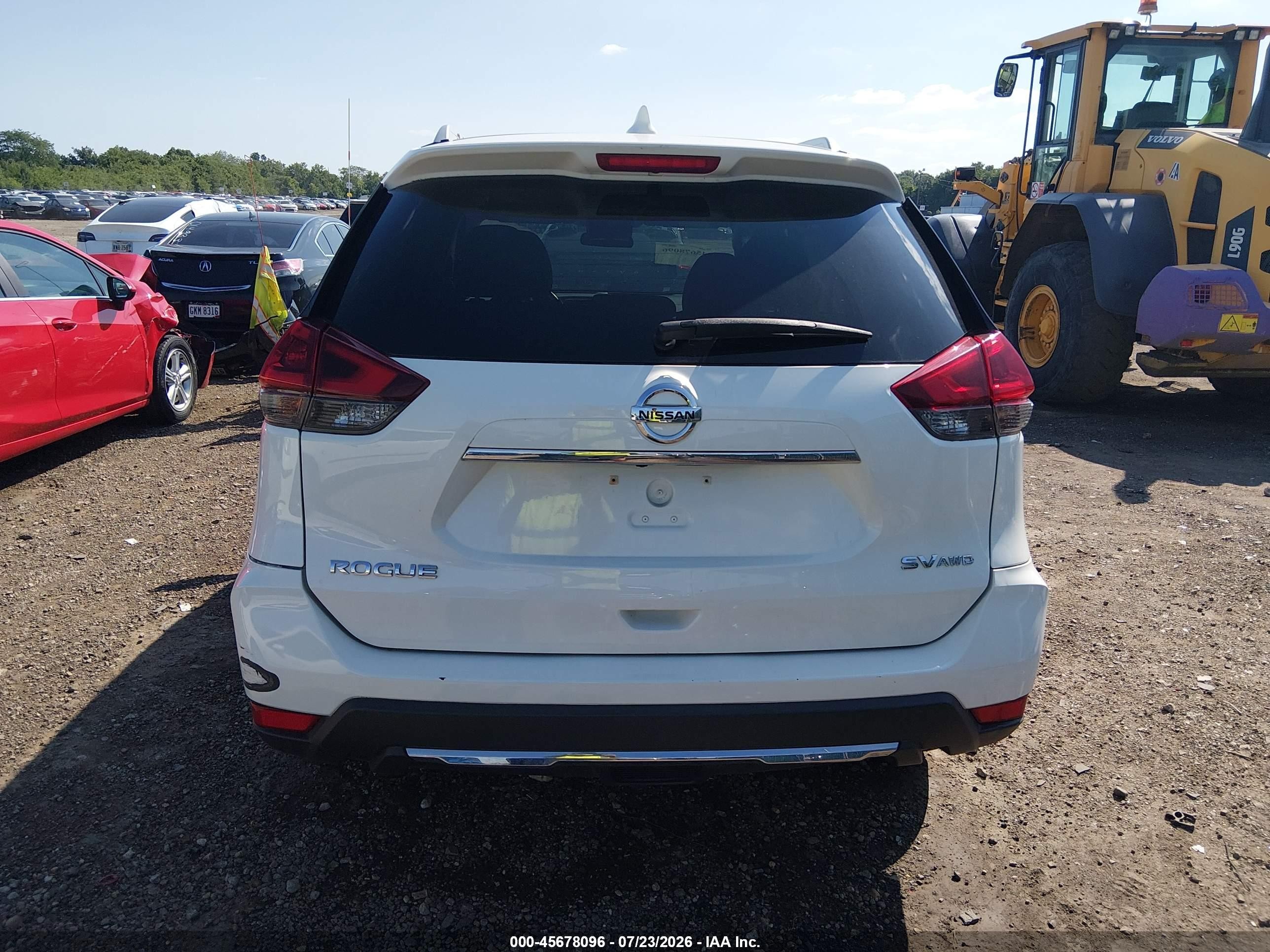 2018 Nissan Rogue Sv White vin: 5N1AT2MV8JC780807
