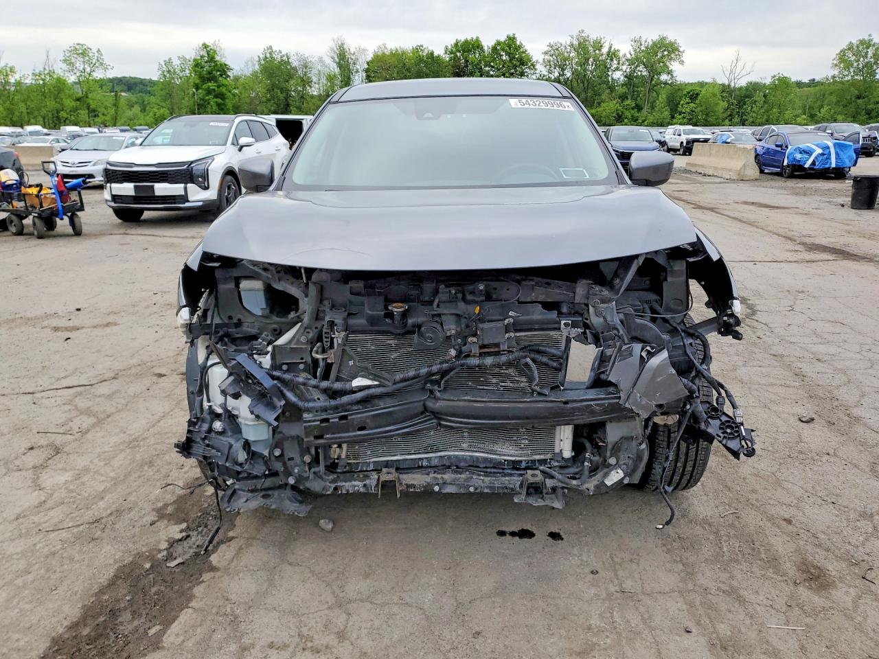 2019 Nissan Rogue S Серый vin: 5N1AT2MV8KC825133