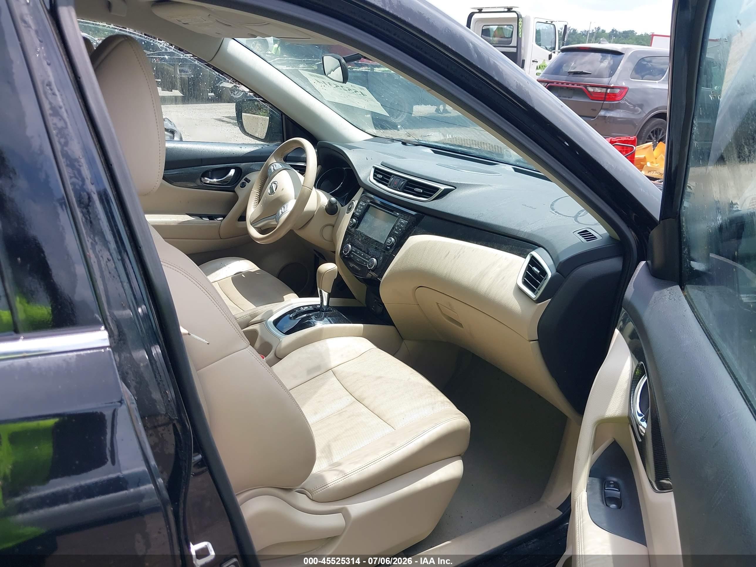 2014 Nissan Rogue Sl Black vin: 5N1AT2MV9EC750057