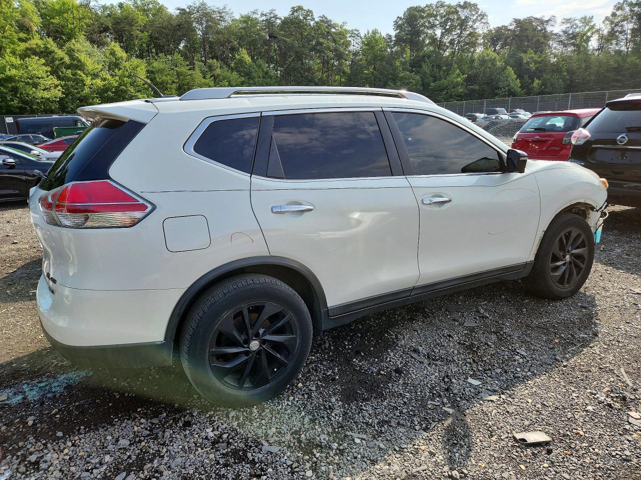 2014 Nissan Rogue Sl Белый vin: 5N1AT2MV9EC753735