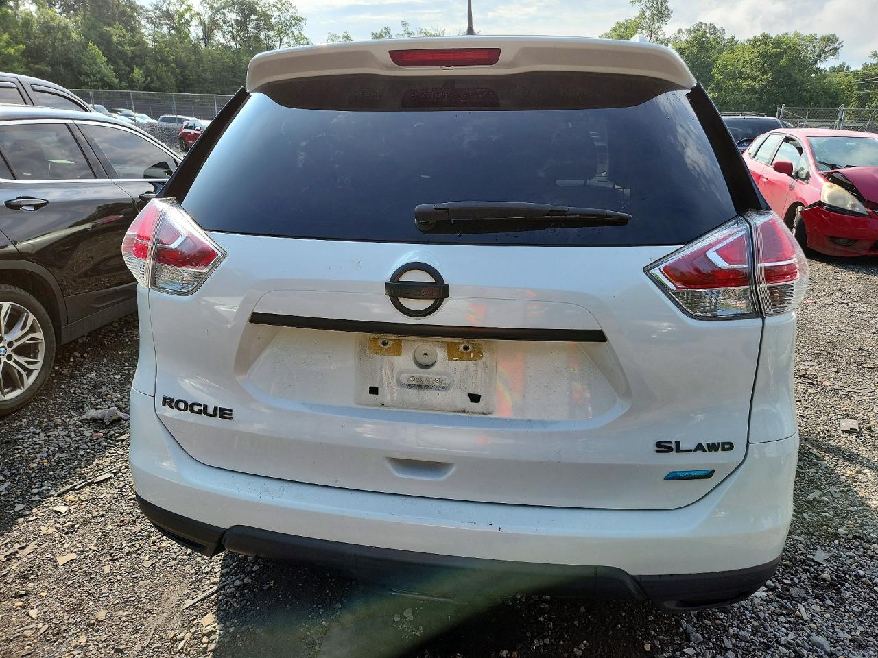 2014 Nissan Rogue Sl Белый vin: 5N1AT2MV9EC753735