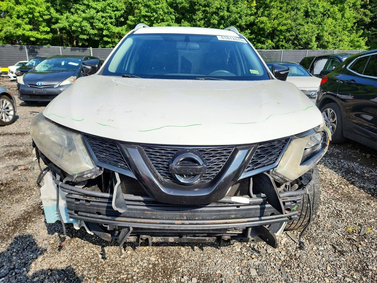 2014 Nissan Rogue Sl Белый vin: 5N1AT2MV9EC753735
