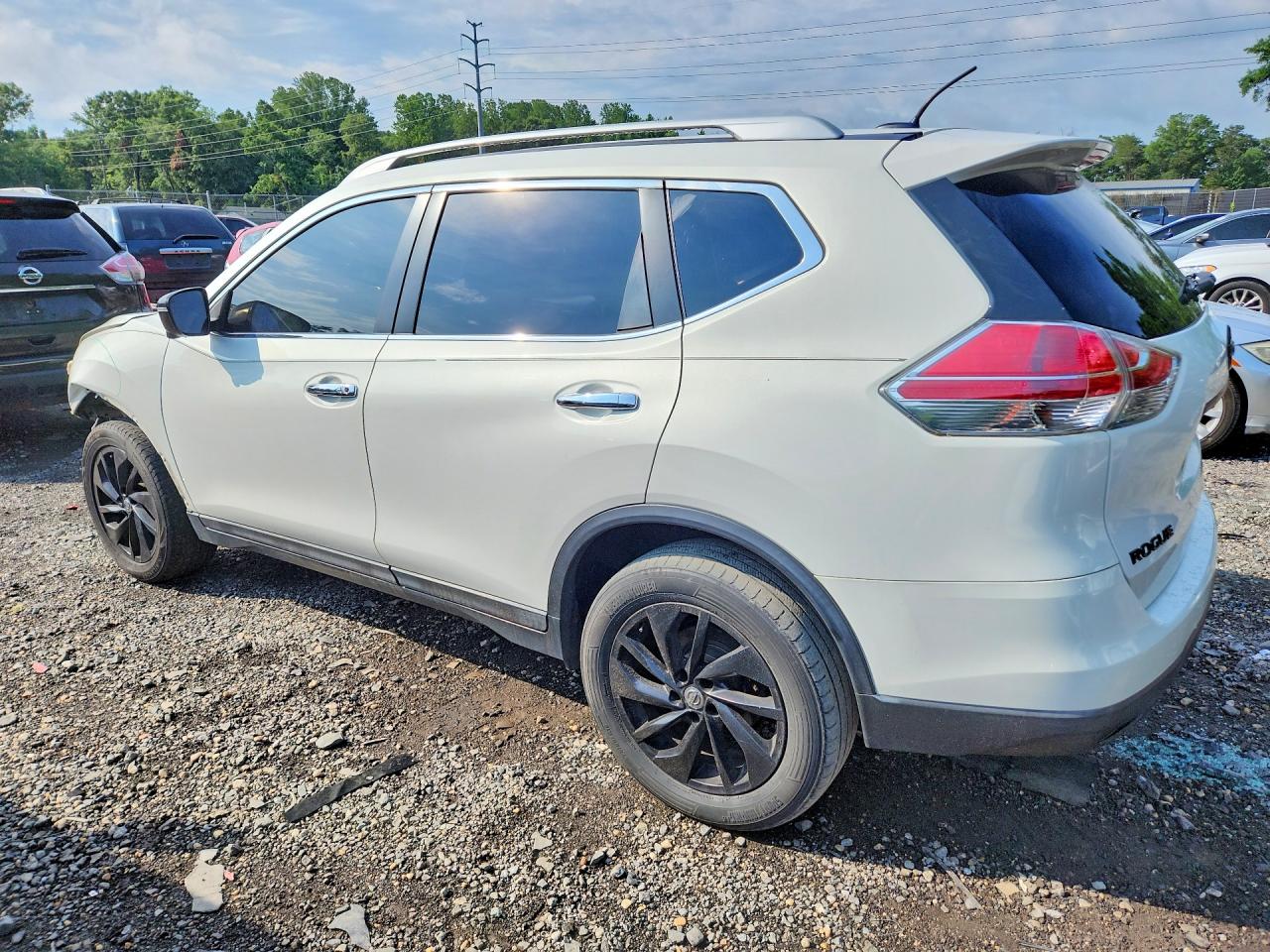 2014 Nissan Rogue Sl Белый vin: 5N1AT2MV9EC753735