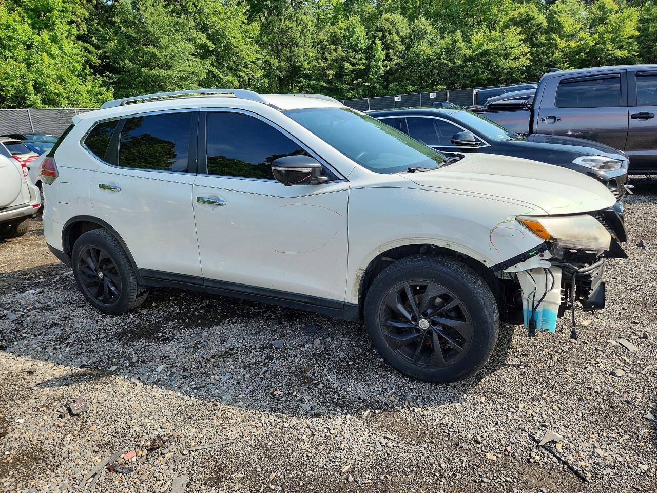 2014 Nissan Rogue Sl Белый vin: 5N1AT2MV9EC753735