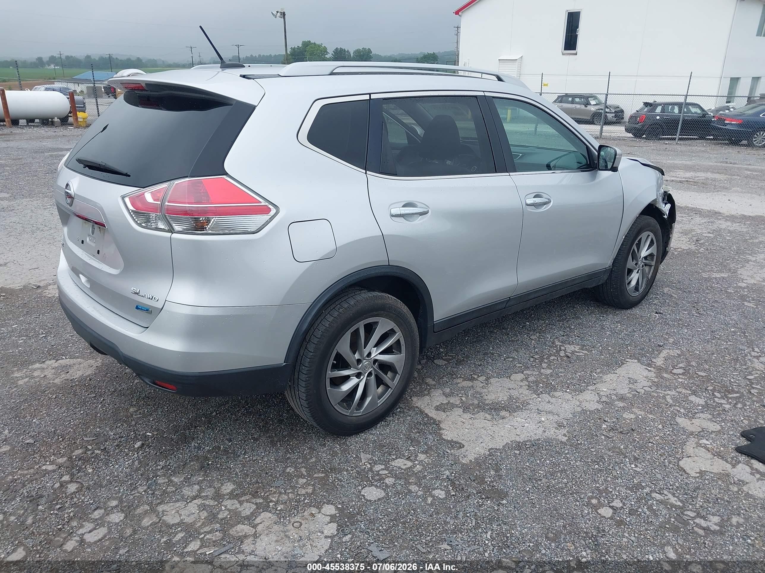 2014 Nissan Rogue Sl Silver vin: 5N1AT2MV9EC754500