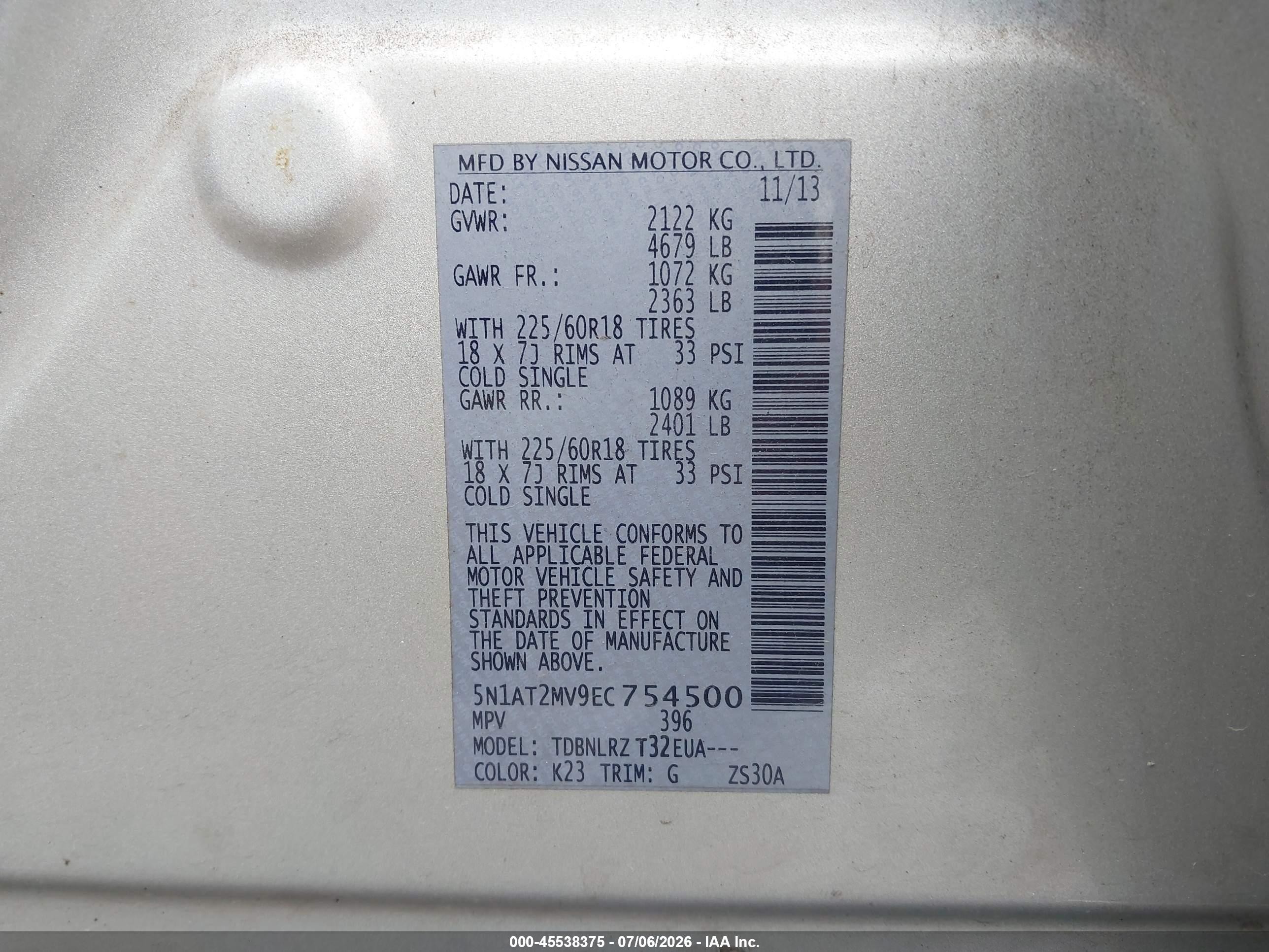 2014 Nissan Rogue Sl Silver vin: 5N1AT2MV9EC754500