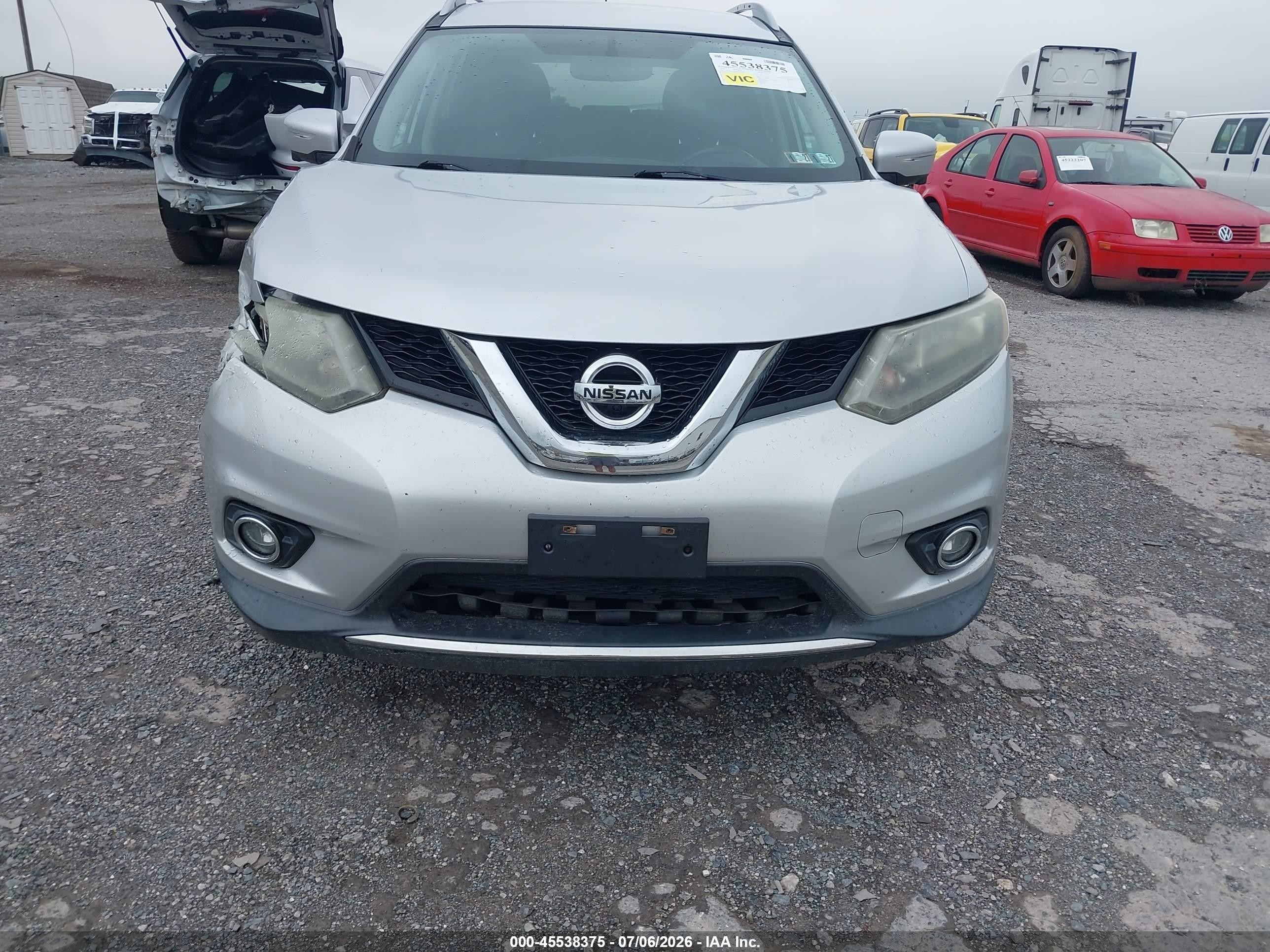 2014 Nissan Rogue Sl Silver vin: 5N1AT2MV9EC754500