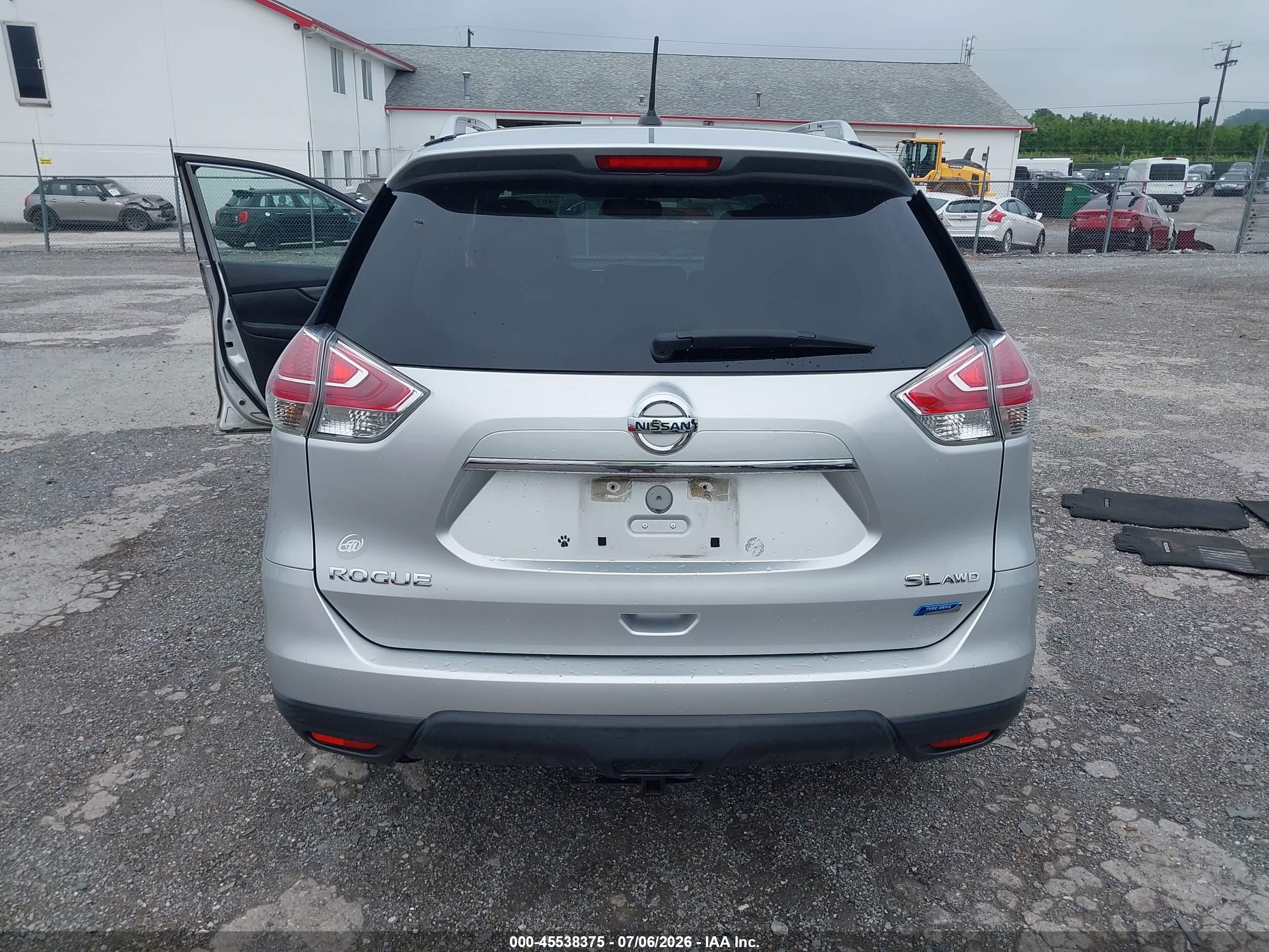 2014 Nissan Rogue Sl Silver vin: 5N1AT2MV9EC754500