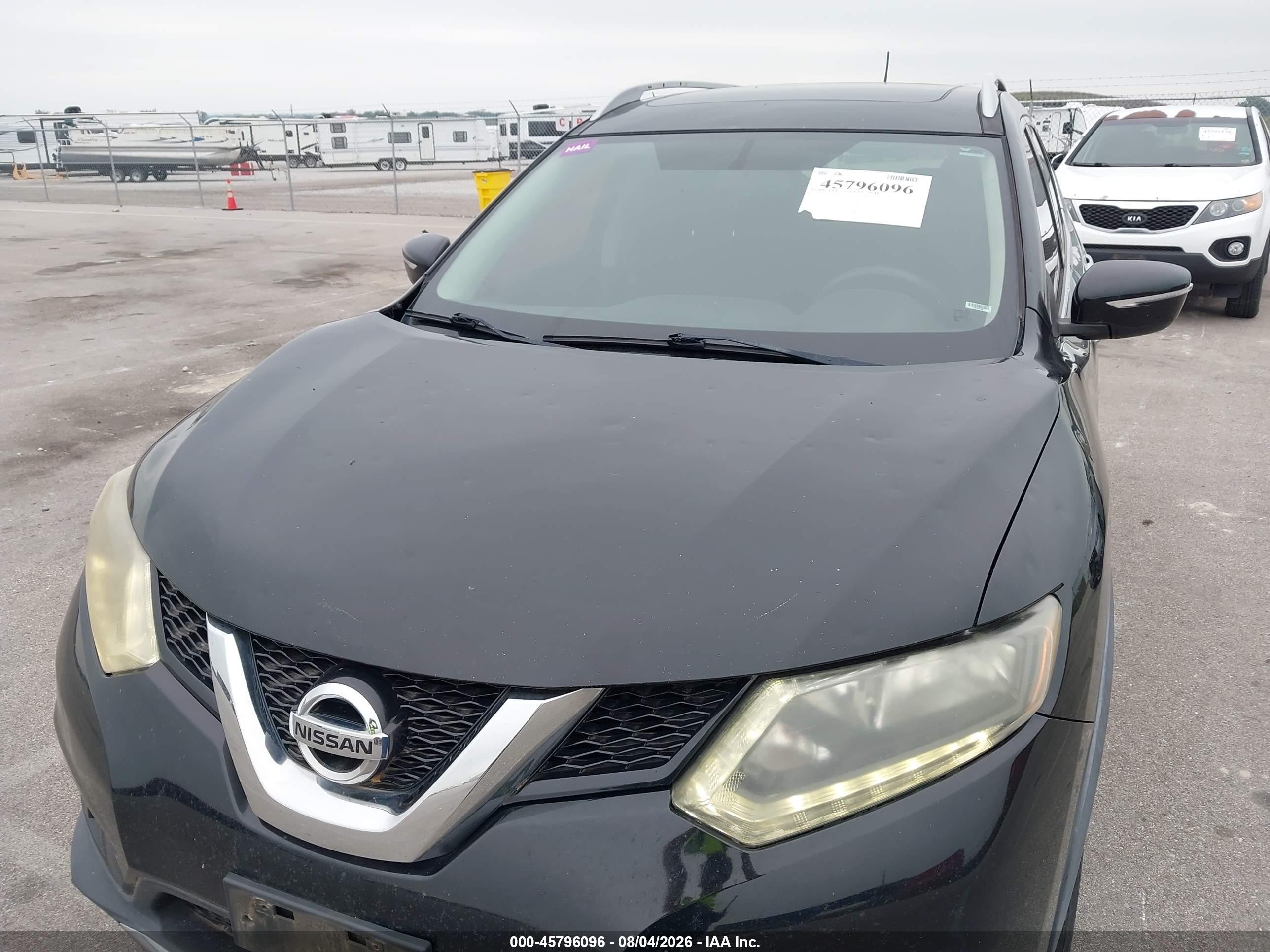 2014 Nissan Rogue Sv Black vin: 5N1AT2MV9EC756781