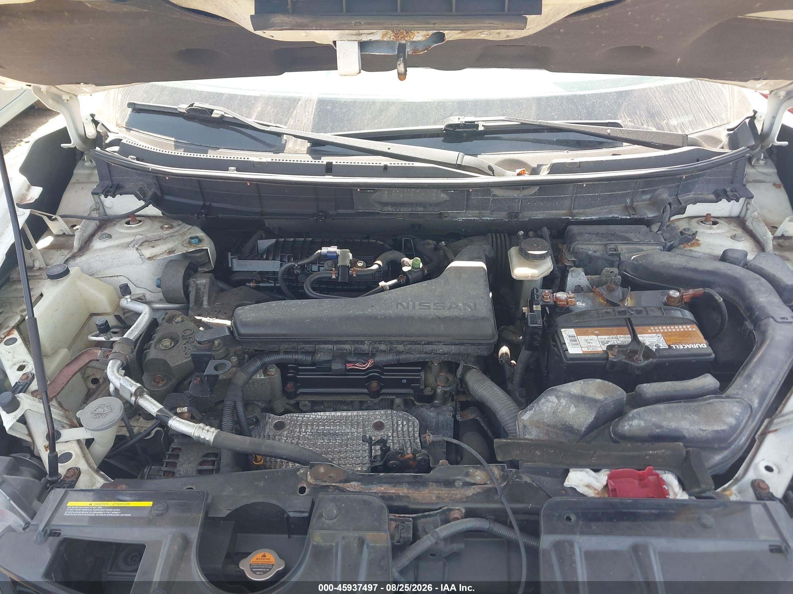 2014 Nissan Rogue Sv White vin: 5N1AT2MV9EC757364