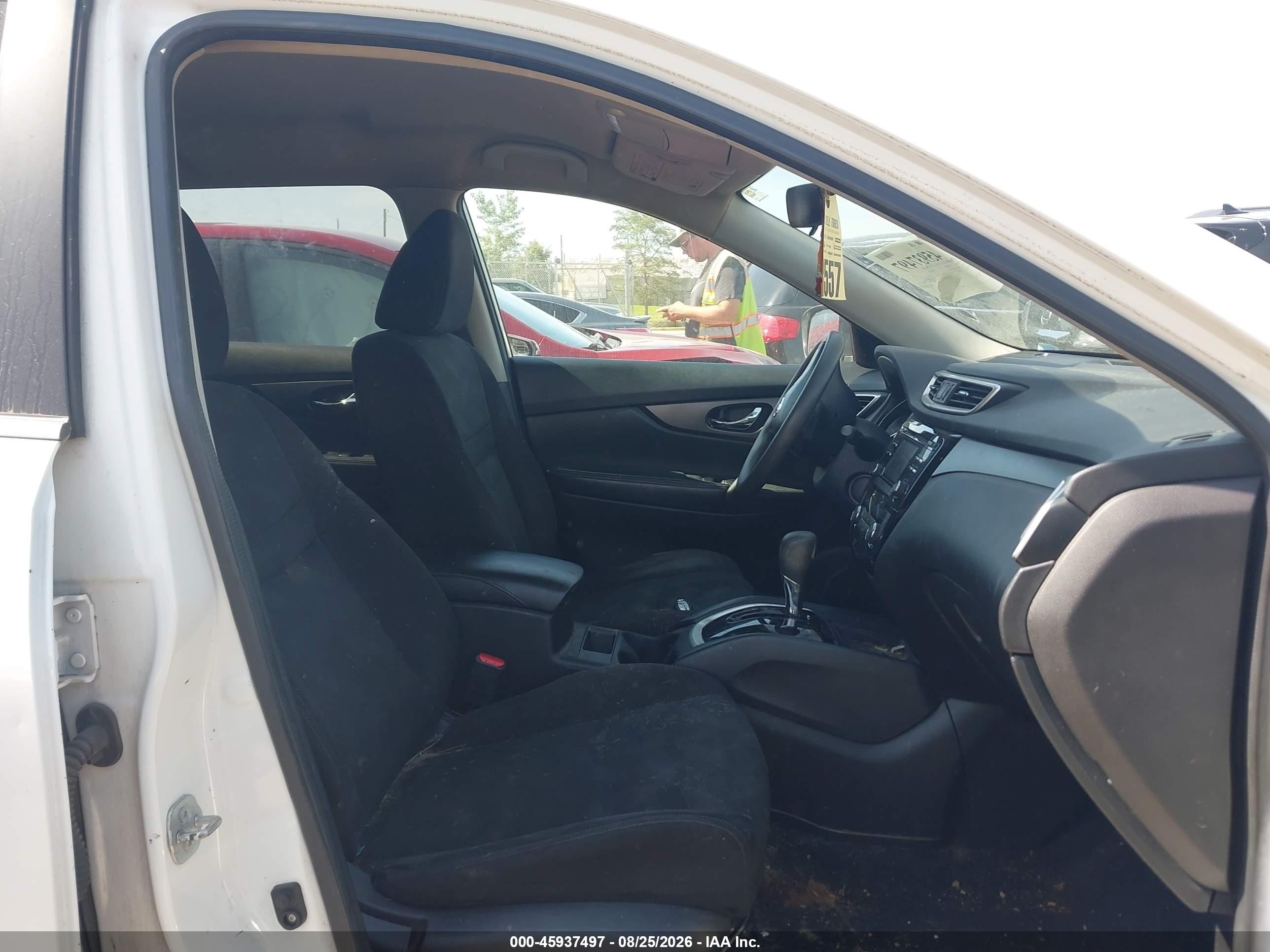 2014 Nissan Rogue Sv White vin: 5N1AT2MV9EC757364