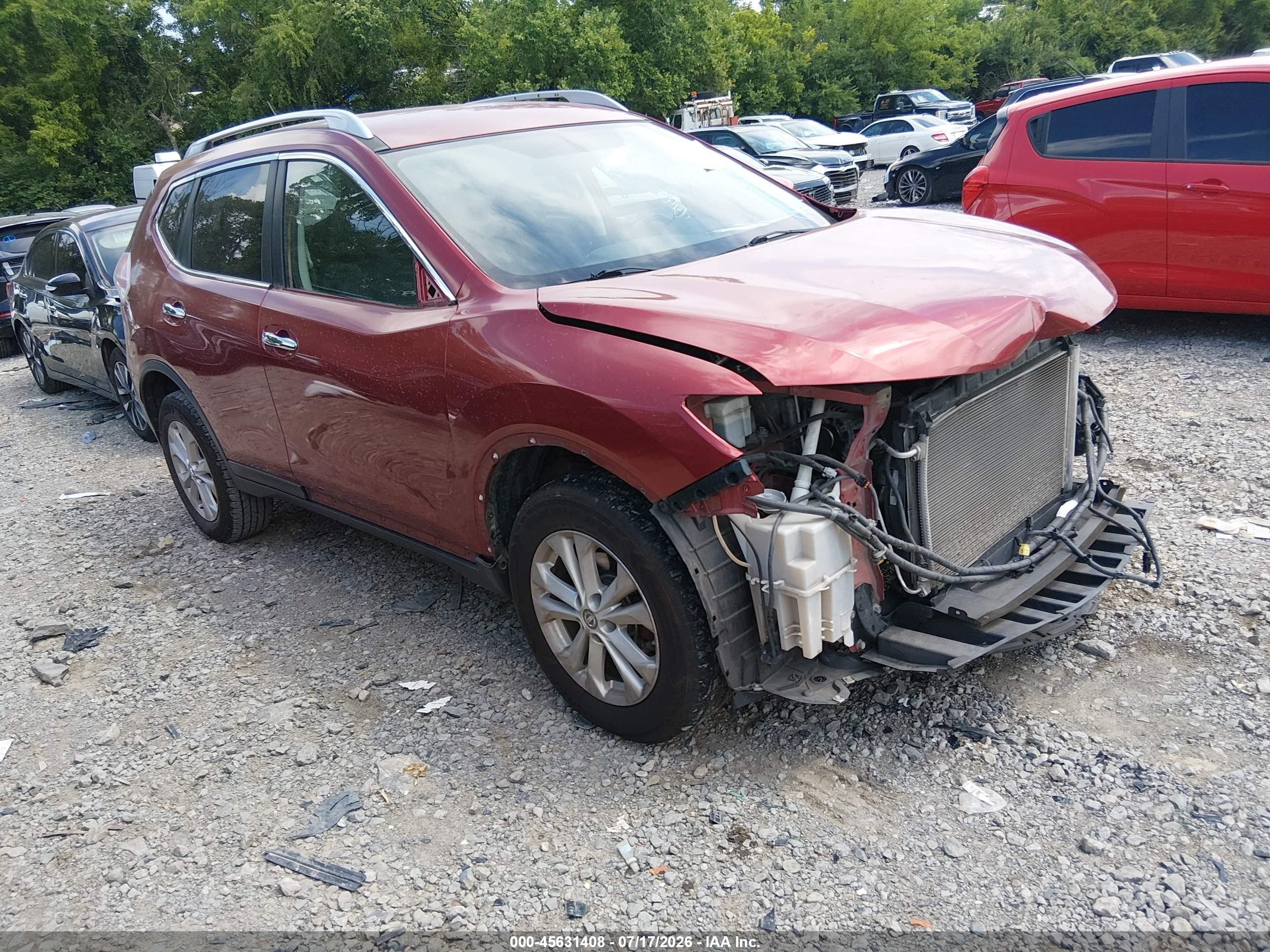 2014 Nissan Rogue Sv Красный vin: 5N1AT2MV9EC775184