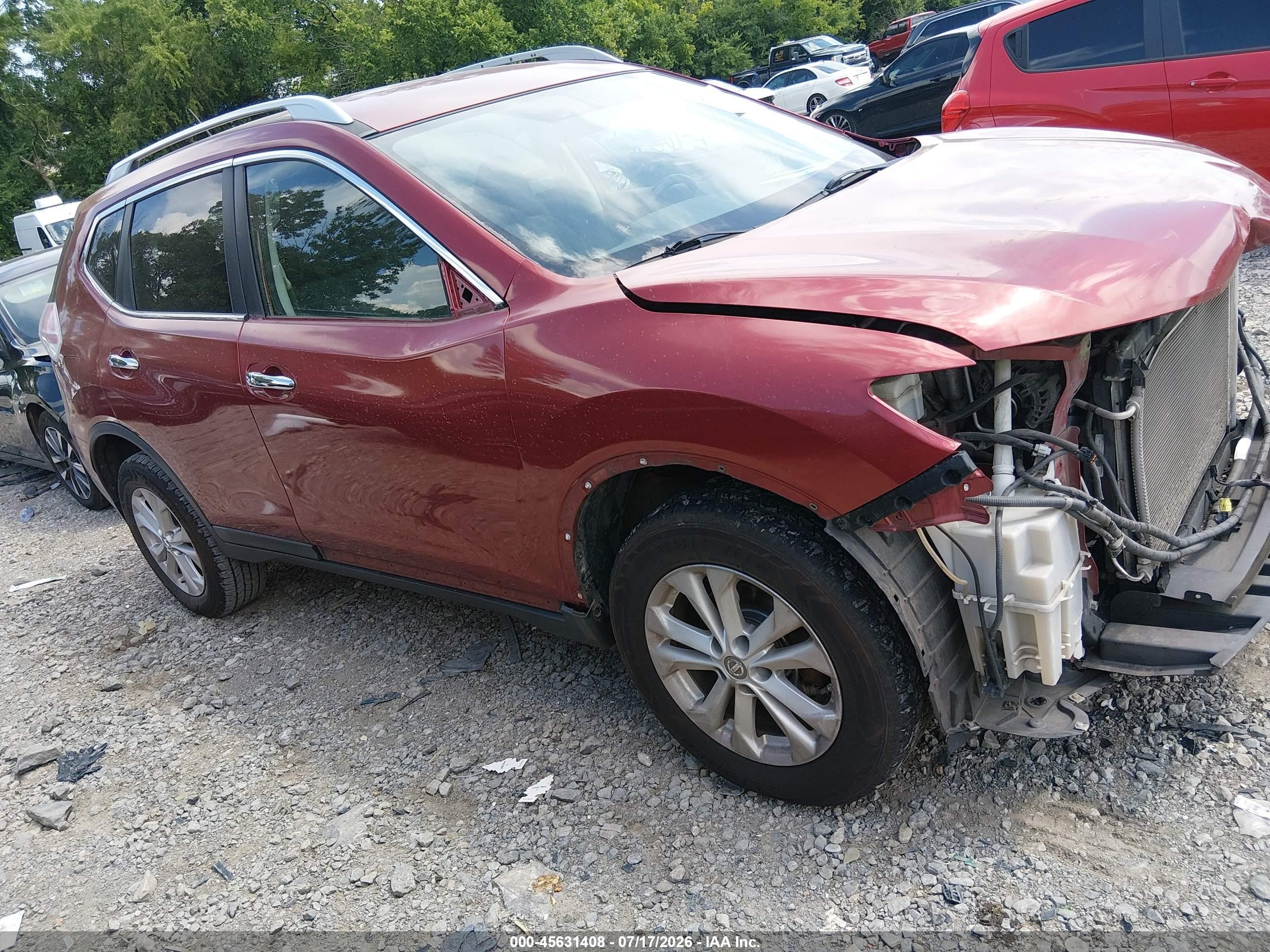 2014 Nissan Rogue Sv Red vin: 5N1AT2MV9EC775184