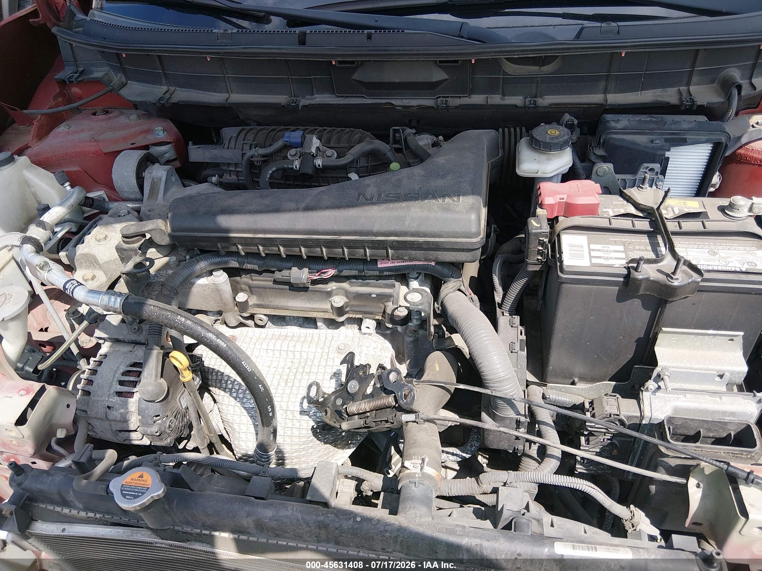 2014 Nissan Rogue Sv Red vin: 5N1AT2MV9EC775184