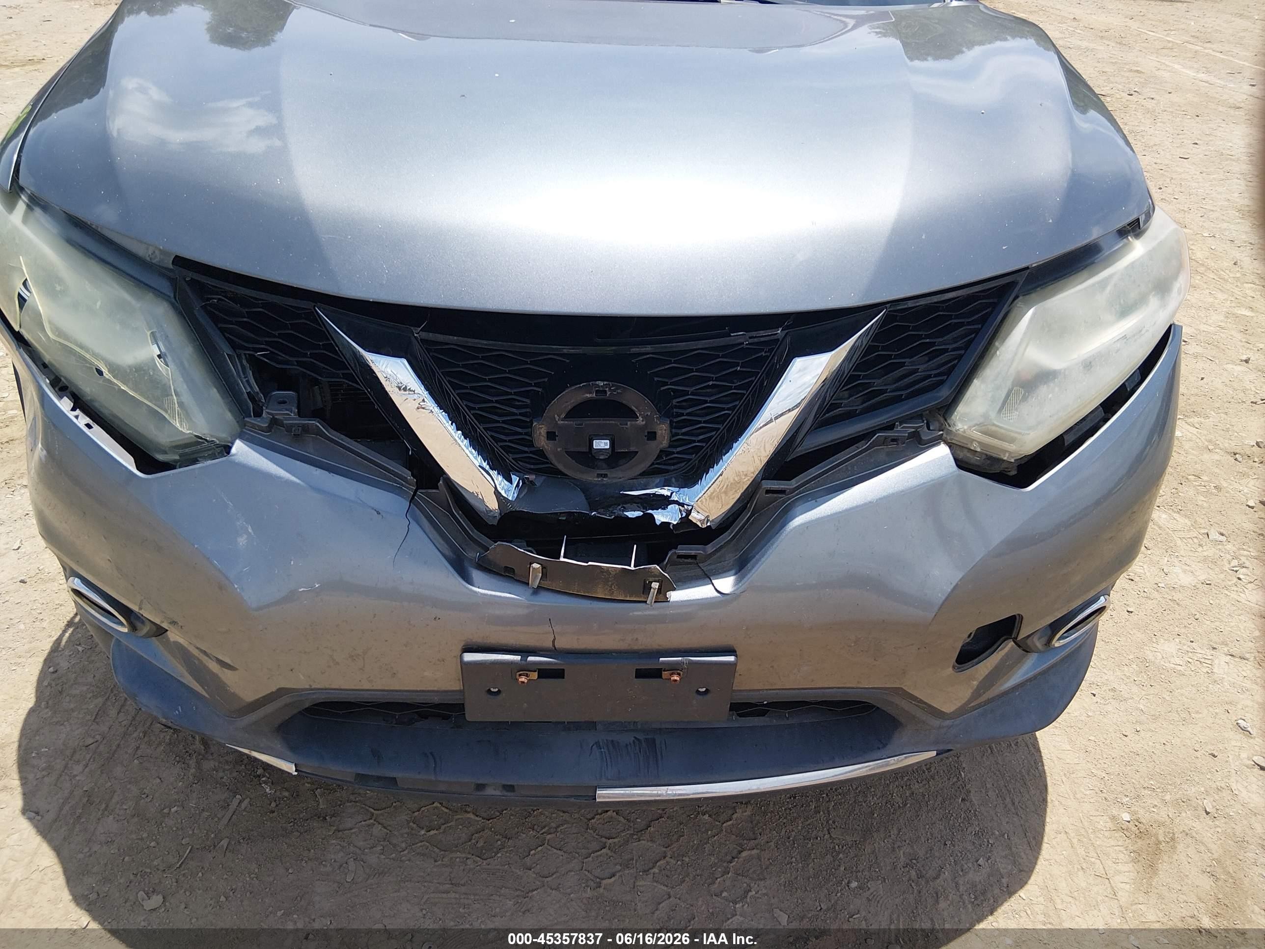 2014 Nissan Rogue Sl Gray vin: 5N1AT2MV9EC781034
