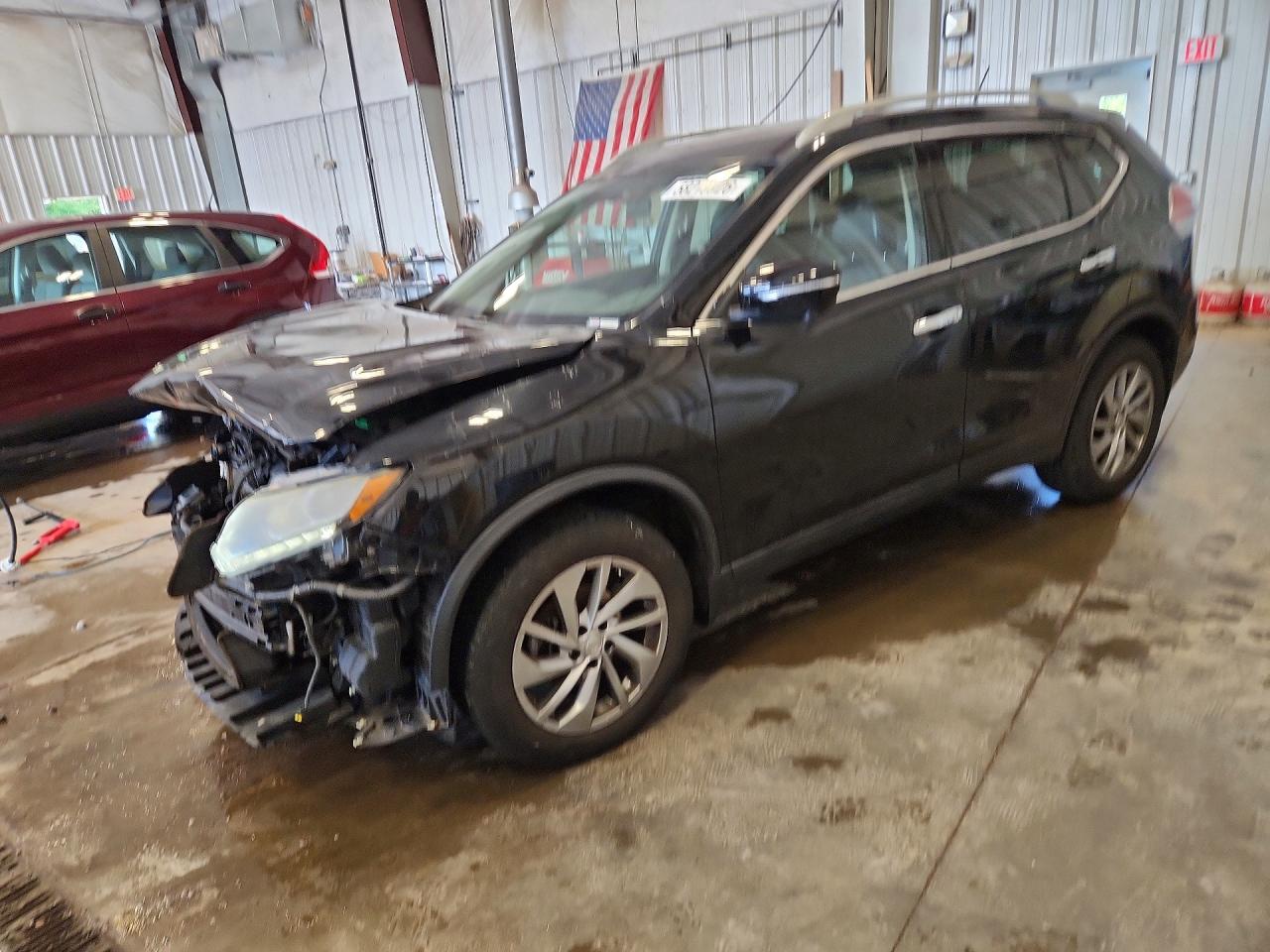 2014 Nissan Rogue Sl Черный vin: 5N1AT2MV9EC799288