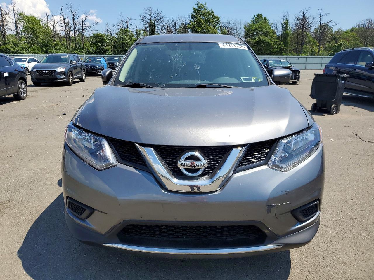 2014 Nissan Rogue S Серый vin: 5N1AT2MV9EC801010