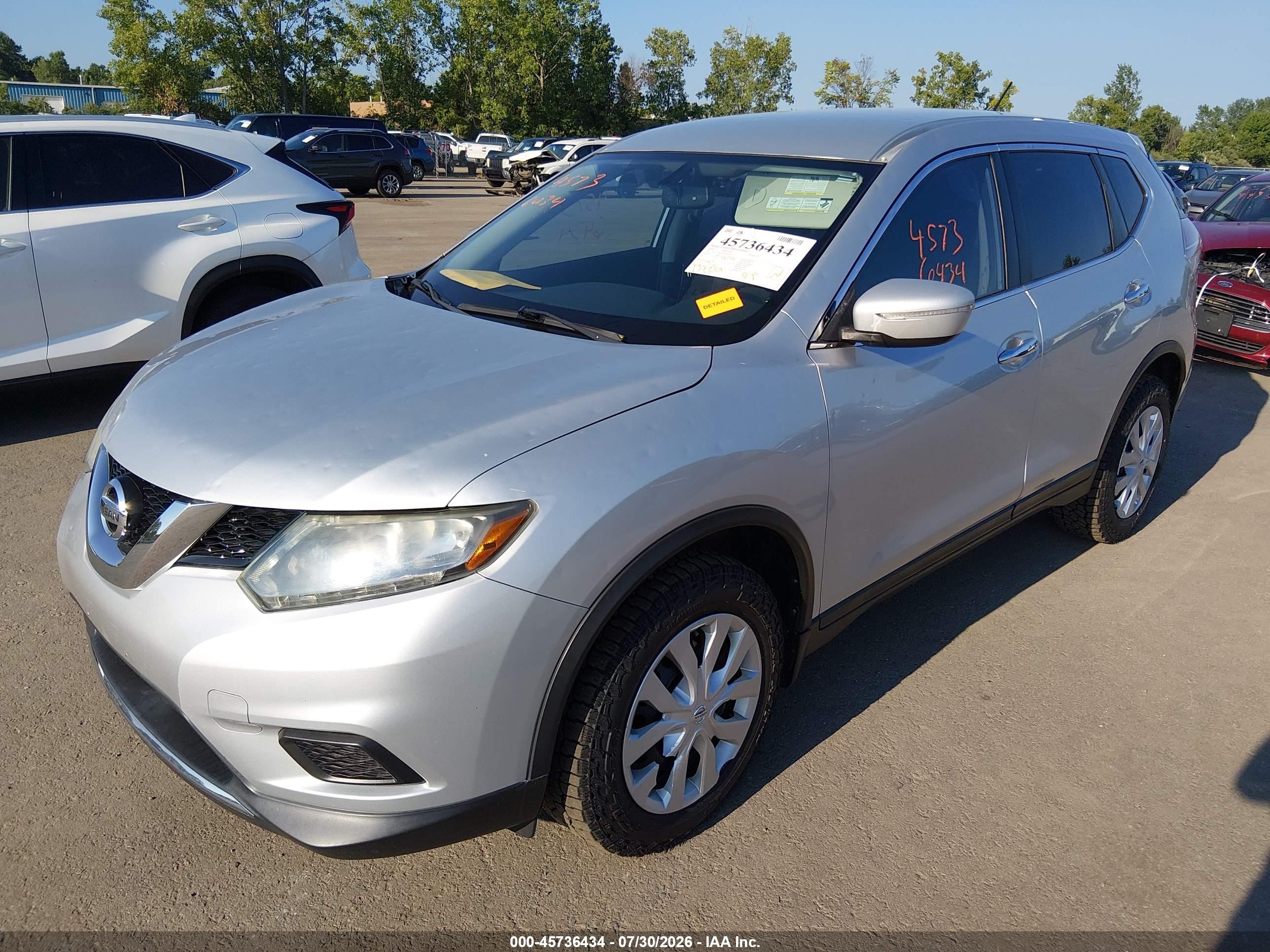 2014 Nissan Rogue S Gray vin: 5N1AT2MV9EC802397