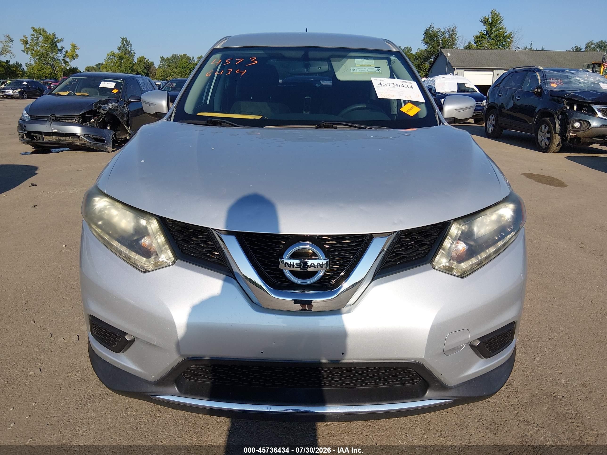 2014 Nissan Rogue S Gray vin: 5N1AT2MV9EC802397
