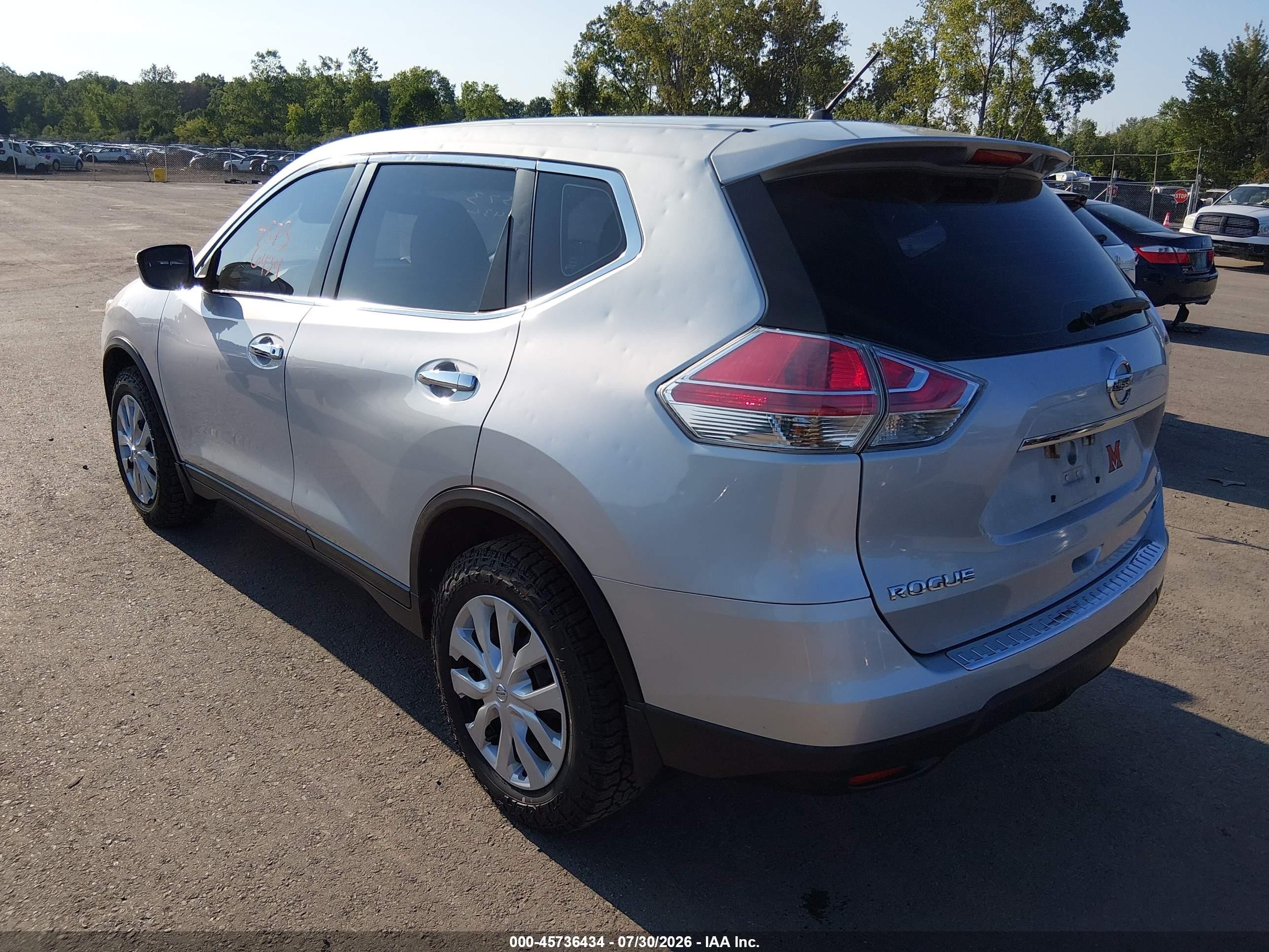 2014 Nissan Rogue S Gray vin: 5N1AT2MV9EC802397