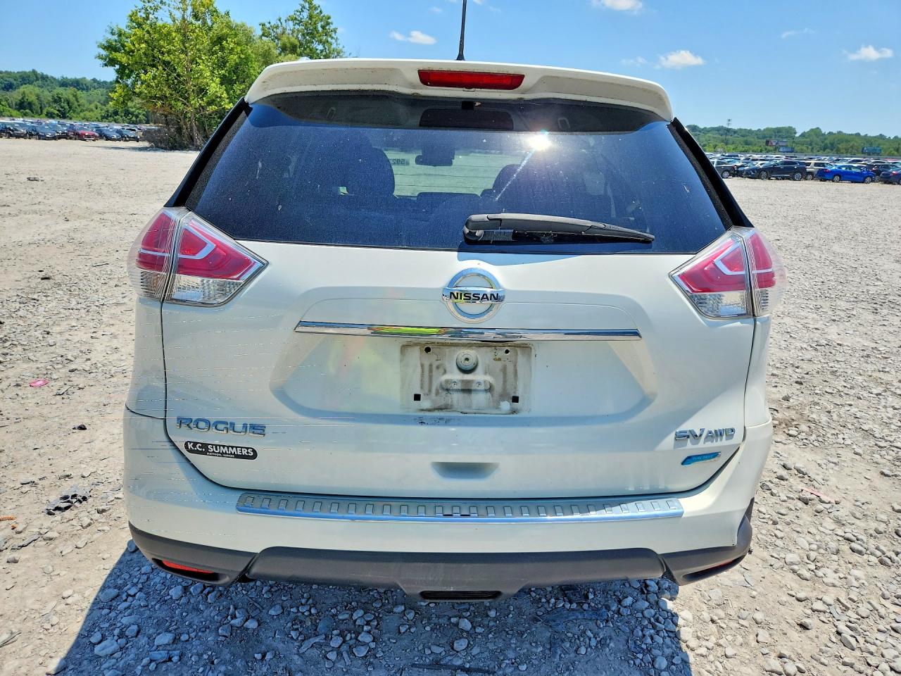 2014 Nissan Rogue Sv White vin: 5N1AT2MV9EC807891